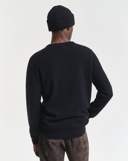 Feinste Lammlana-Pullover mit V-Ausschnitt