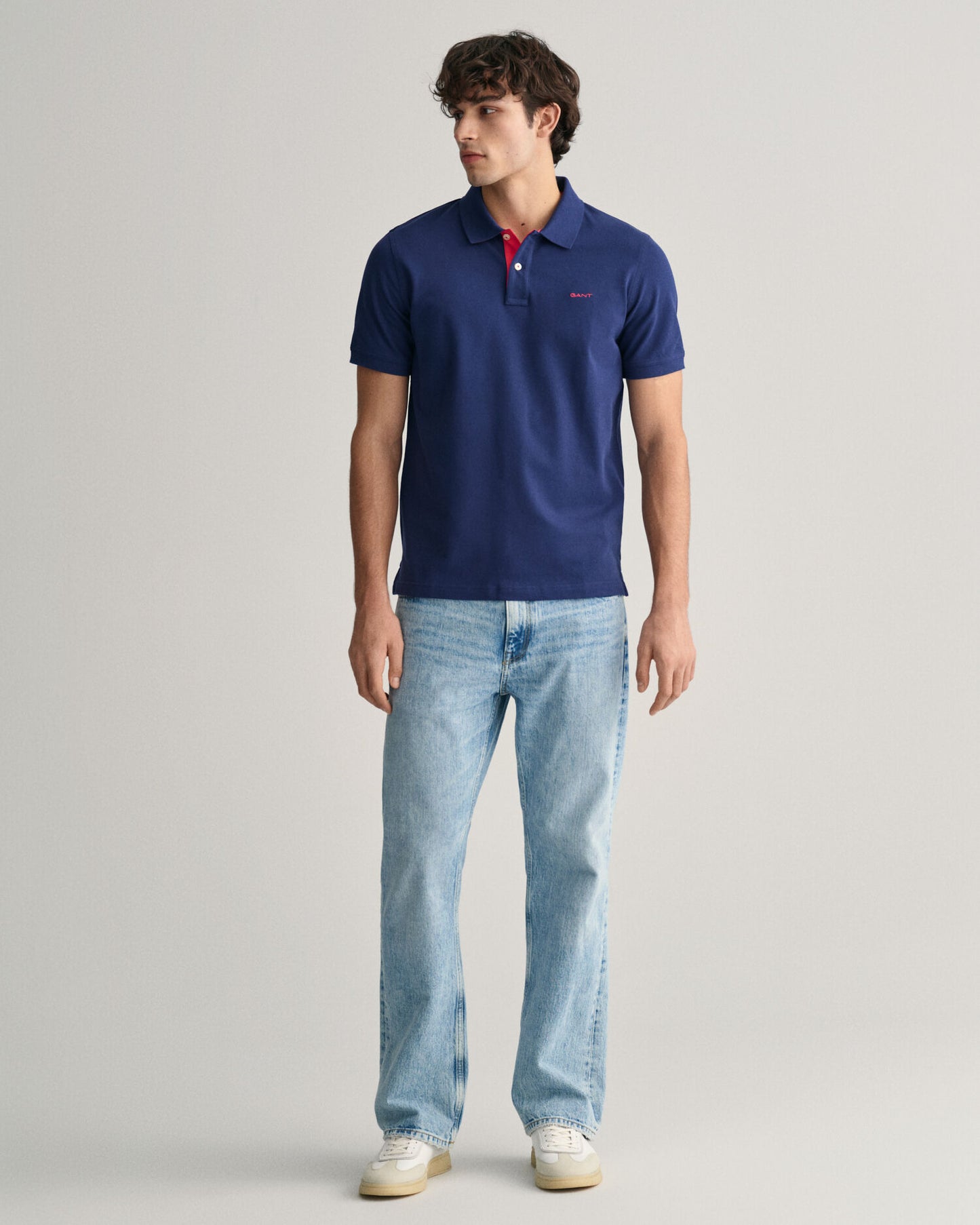 Contrast Pique Polo Shirt