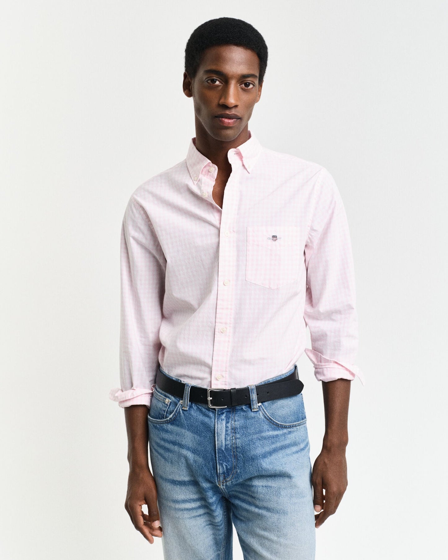 Chemise Popeline Classique Vichy Coupe Droite