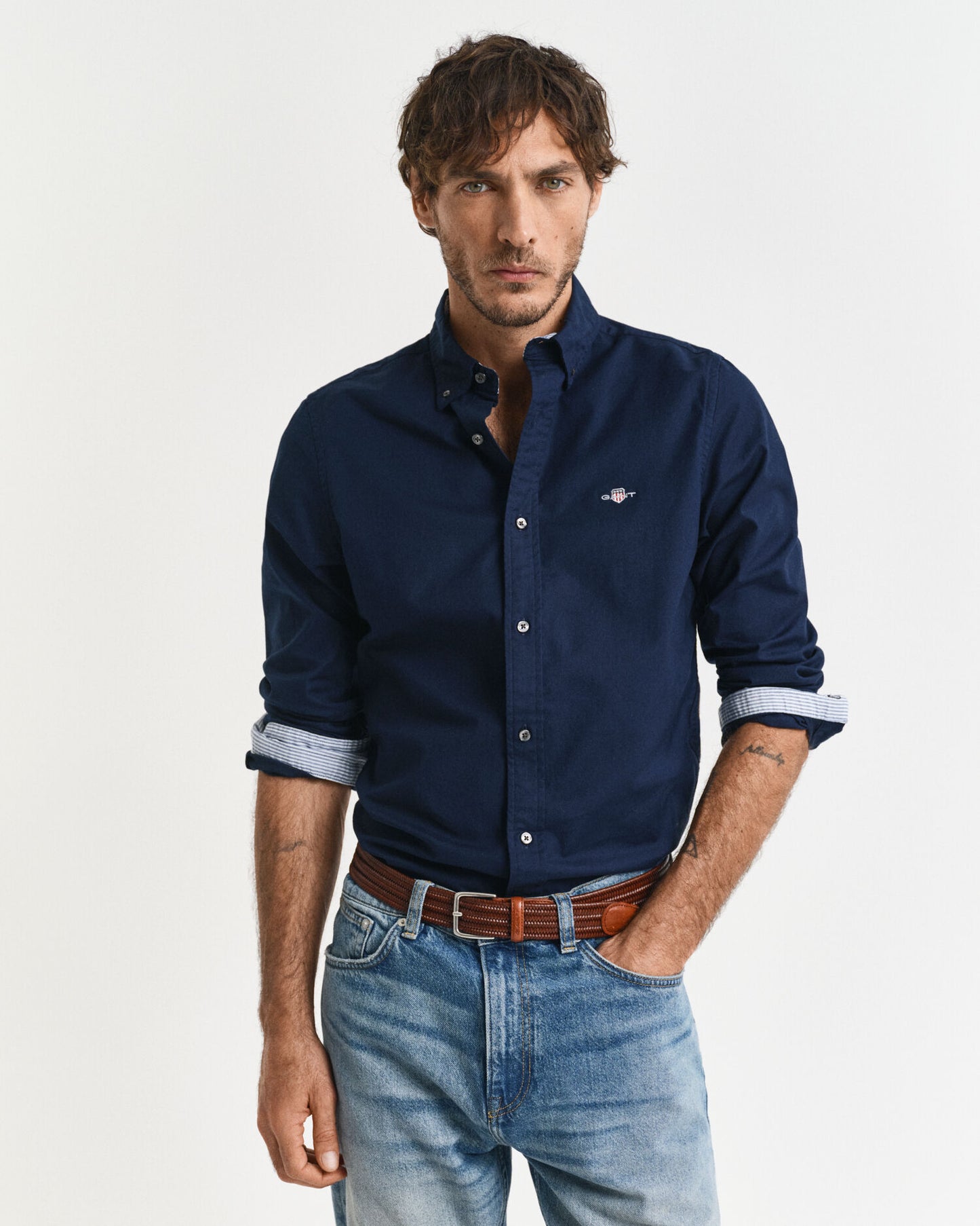 Slim-Fit-Oxford-Stretch-Hemd
