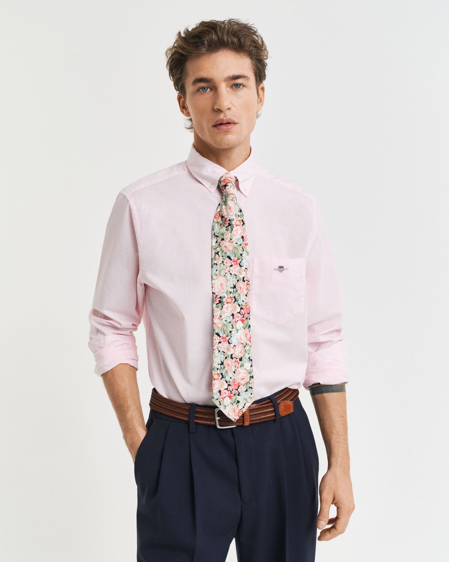 Chemise Popeline Classique Coupe Droite