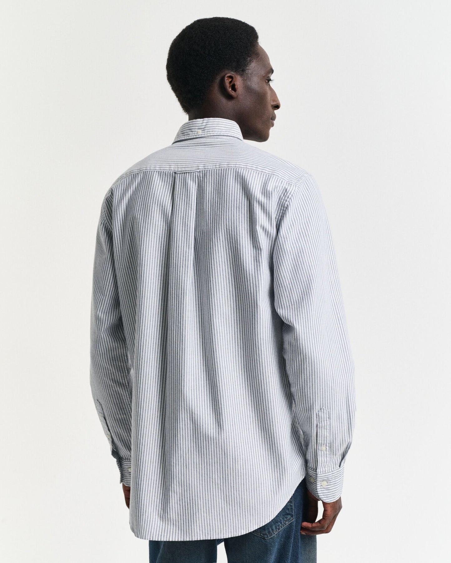 Regular Fit Hemd aus klassischem Oxford-Stoff mit Banker-Streifen