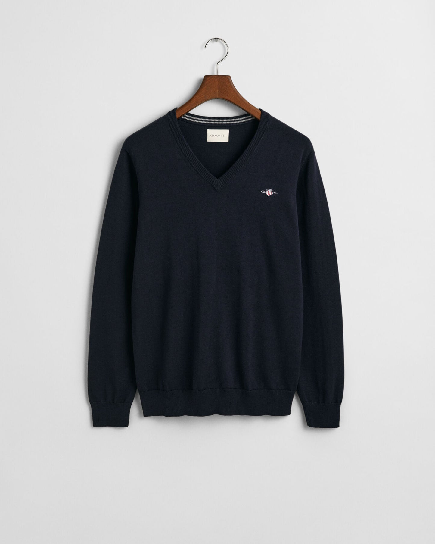 Klassischer Baumwoll-V-Pullover