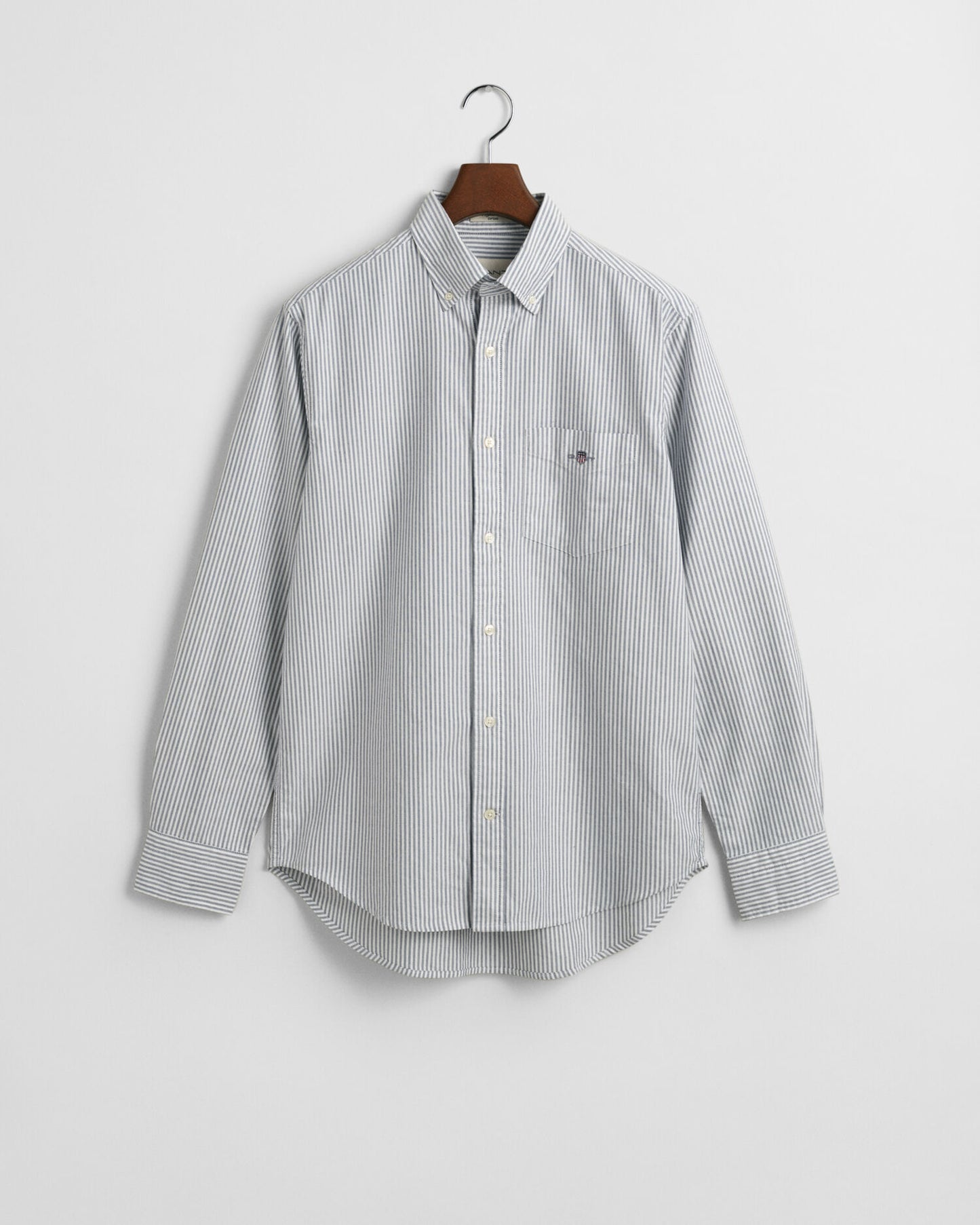 Regular Fit Hemd aus klassischem Oxford-Stoff mit Banker-Streifen