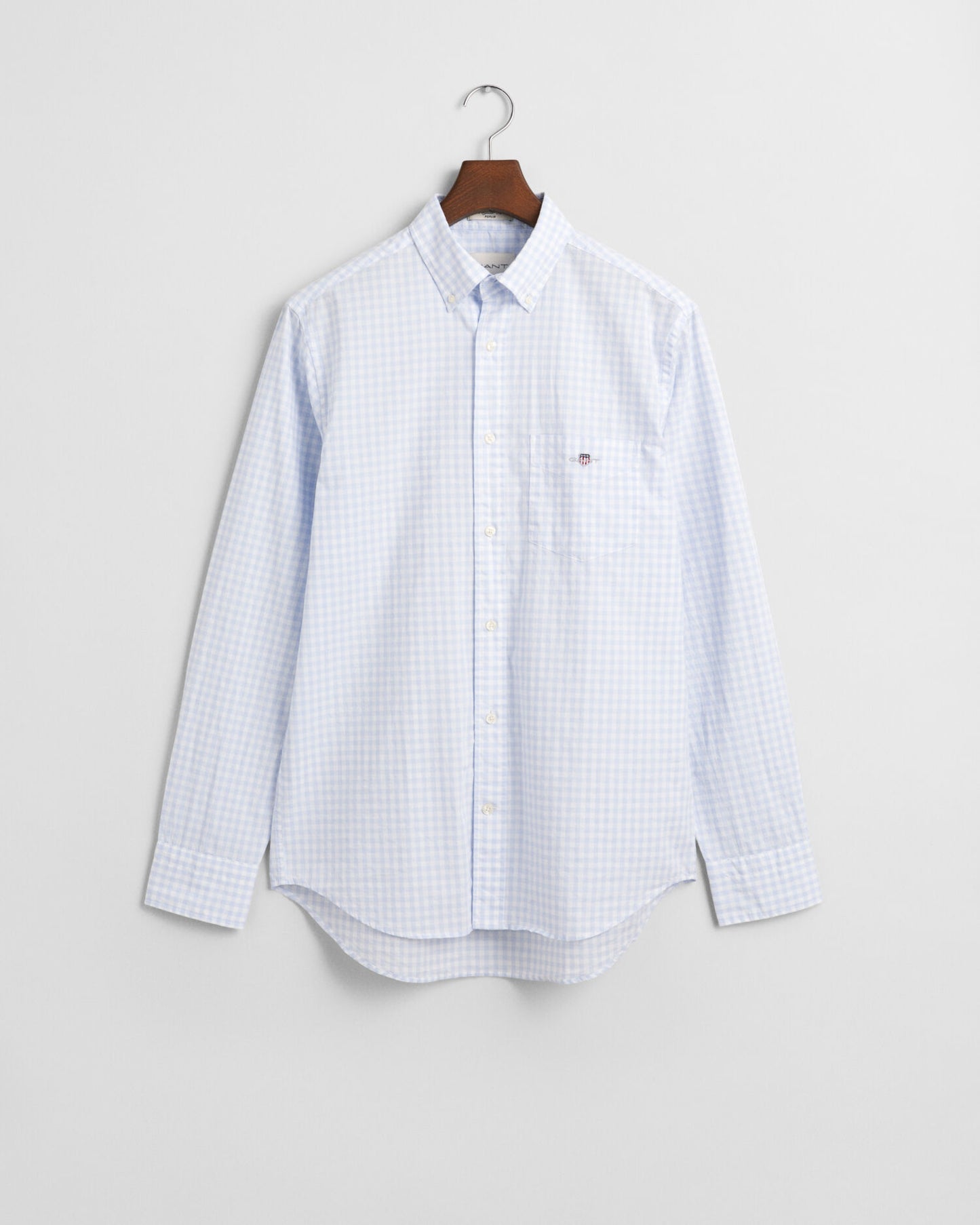 Regular Fit Klassisches Gingham Popeline Hemd