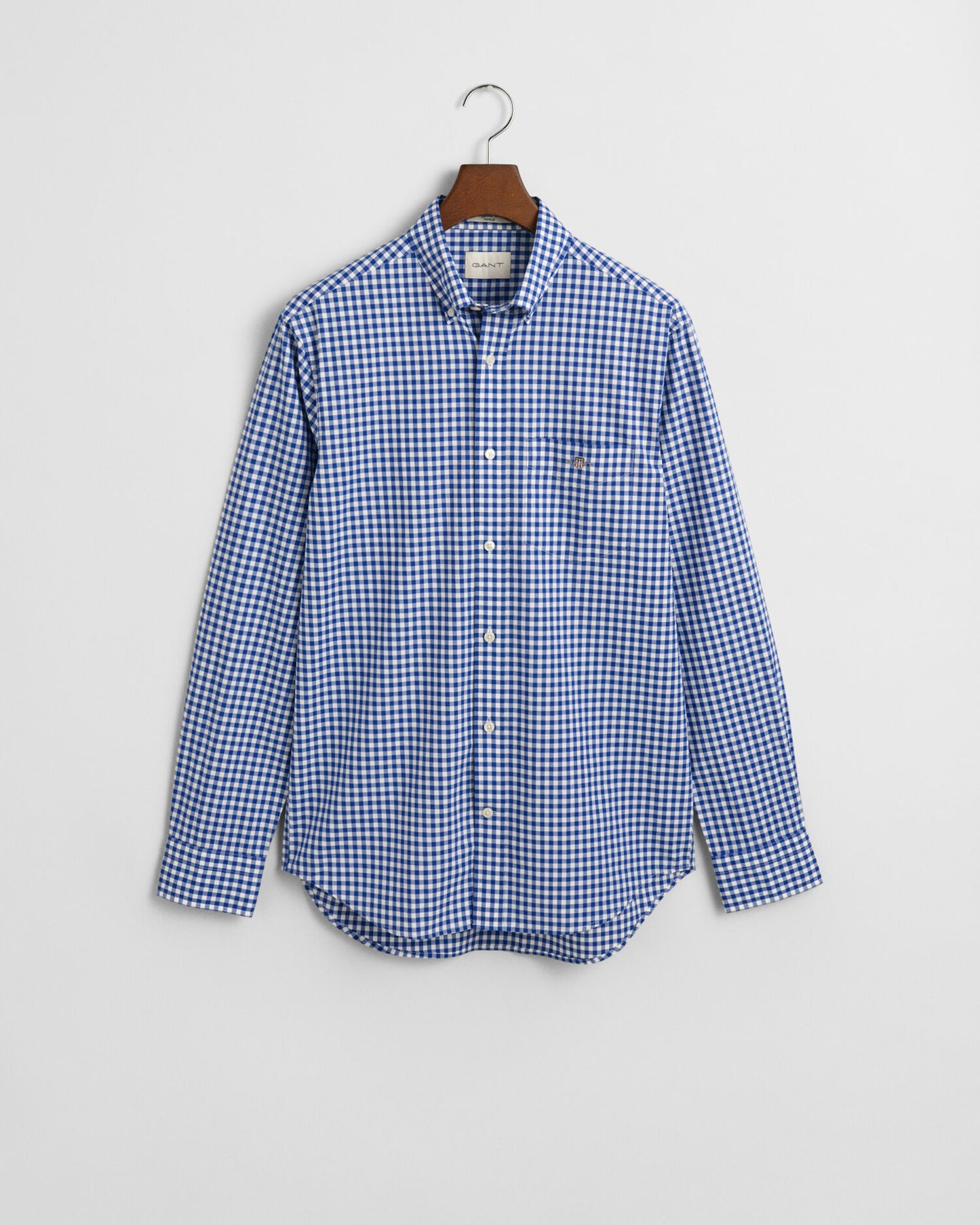 Regular Fit Klassisches Gingham Popeline Hemd