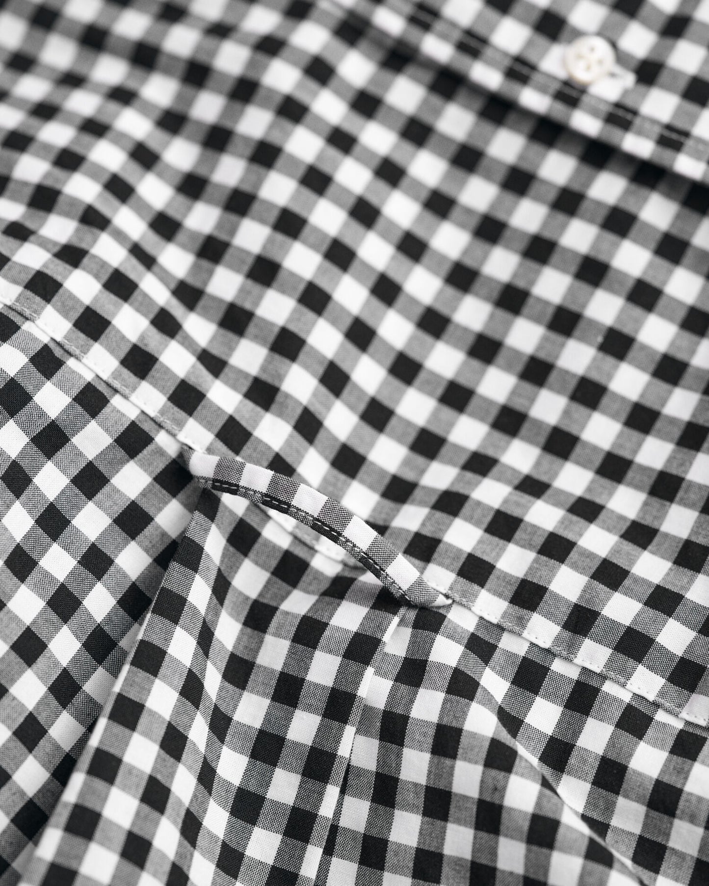 Chemise Popeline Classique Vichy Coupe Droite