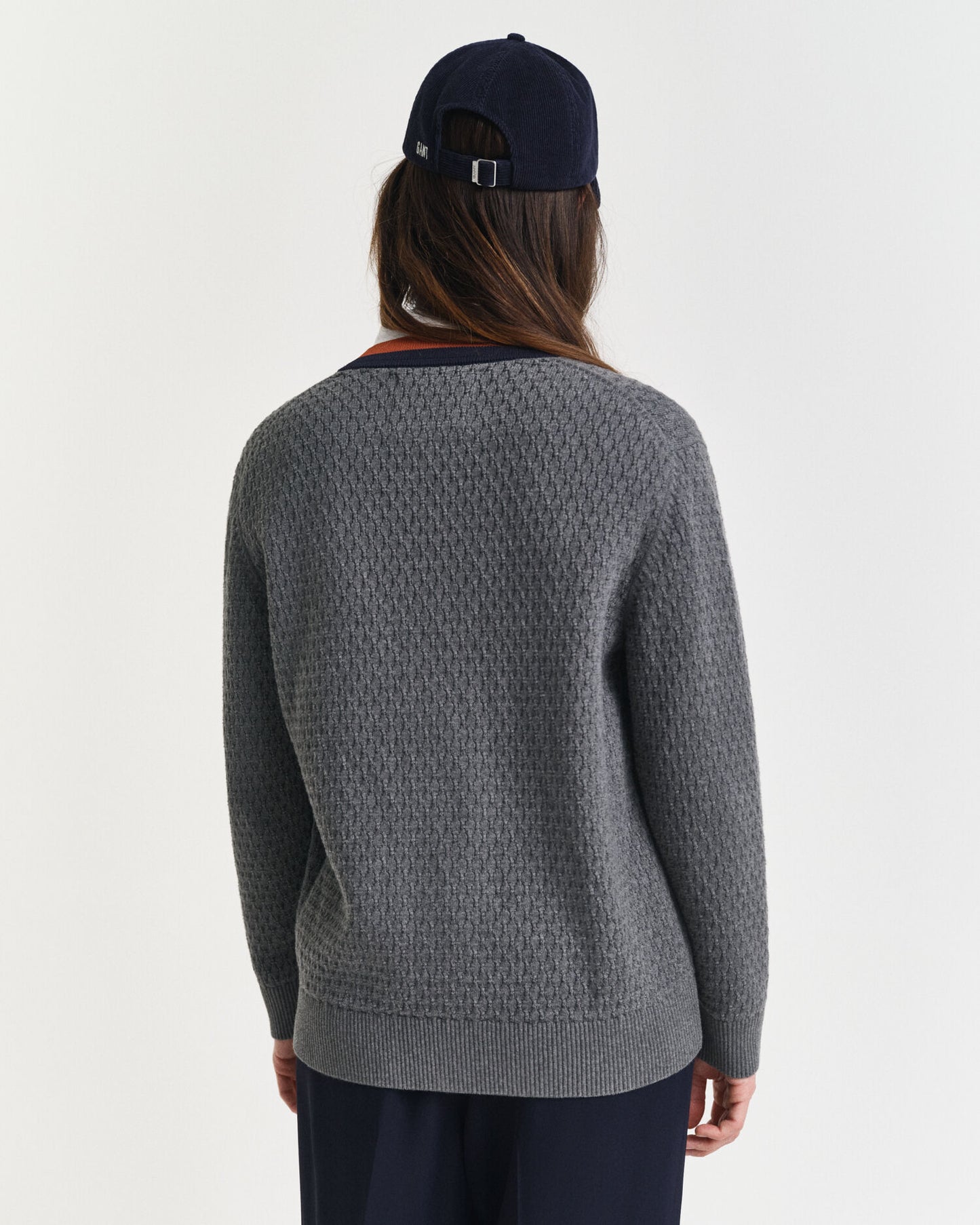 Gilet en coton texturé contrasté