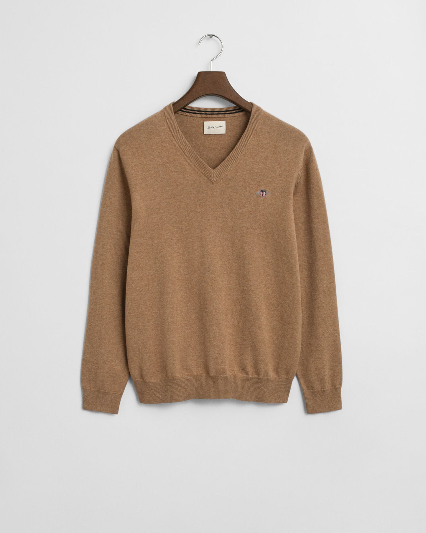 Klassischer Baumwoll-V-Pullover