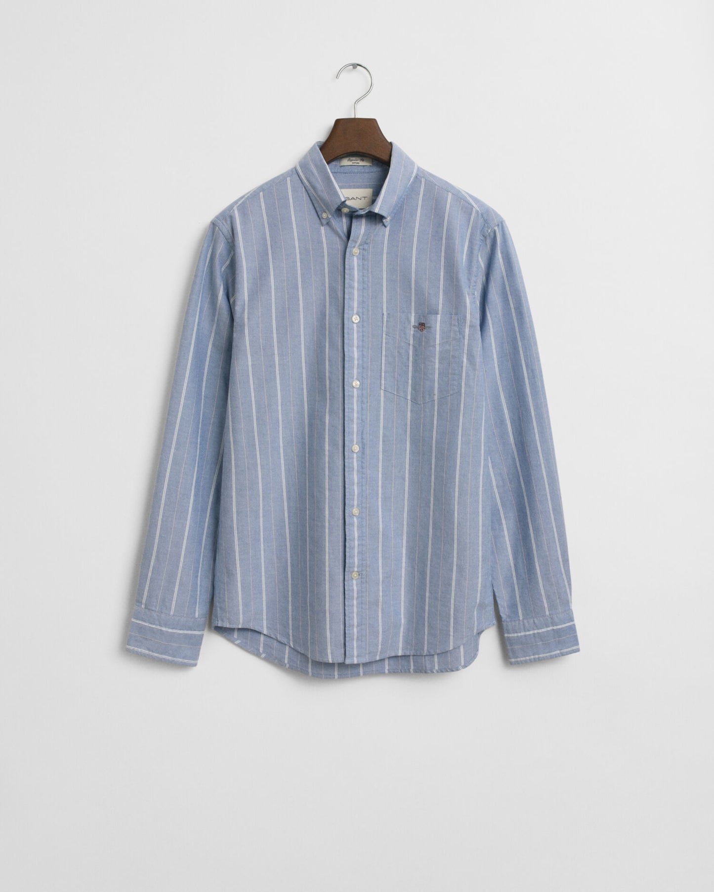 Chemise Oxford classique rayée coupe droite