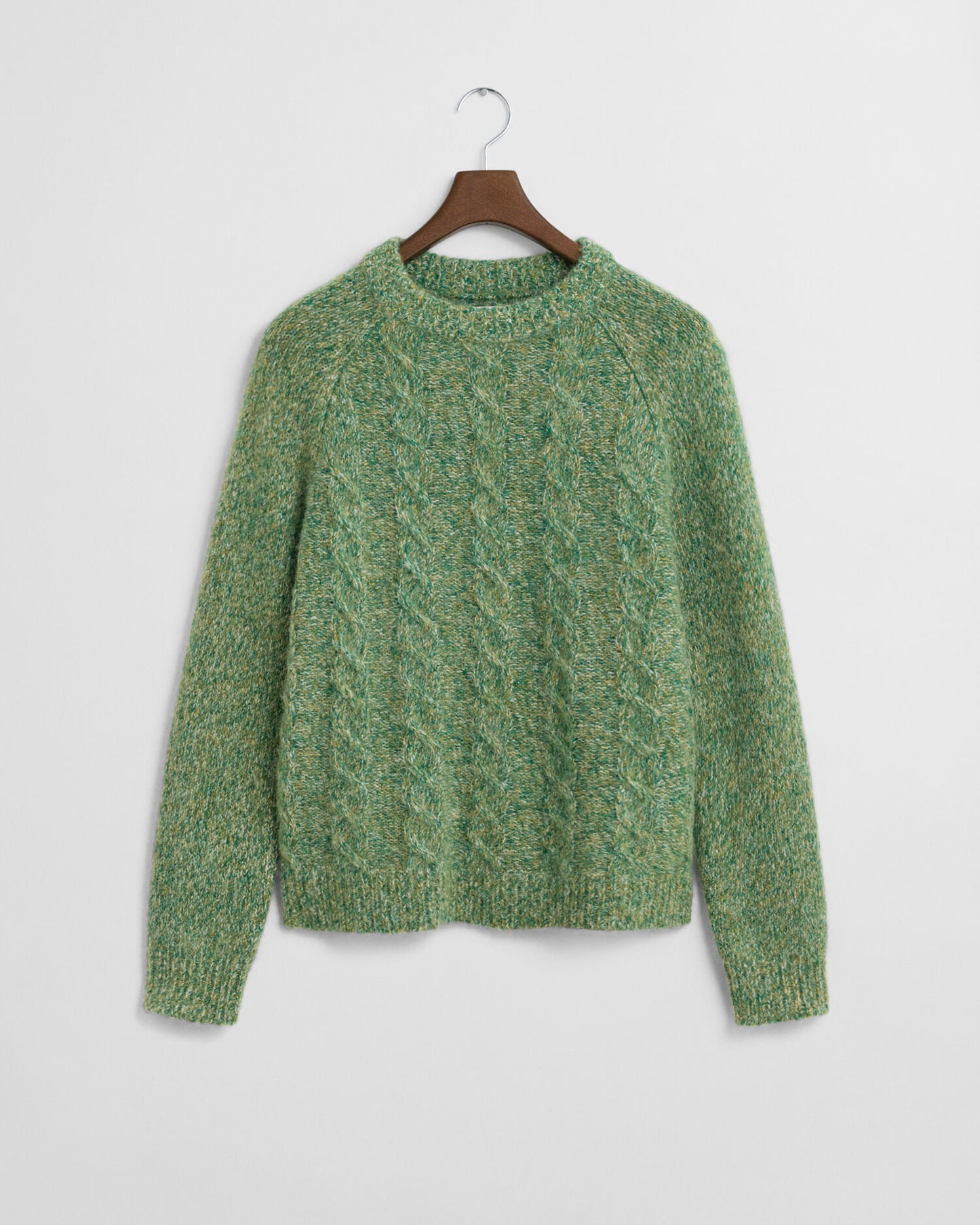 Zopfstrickpullover mit Rundhalsausschnitt