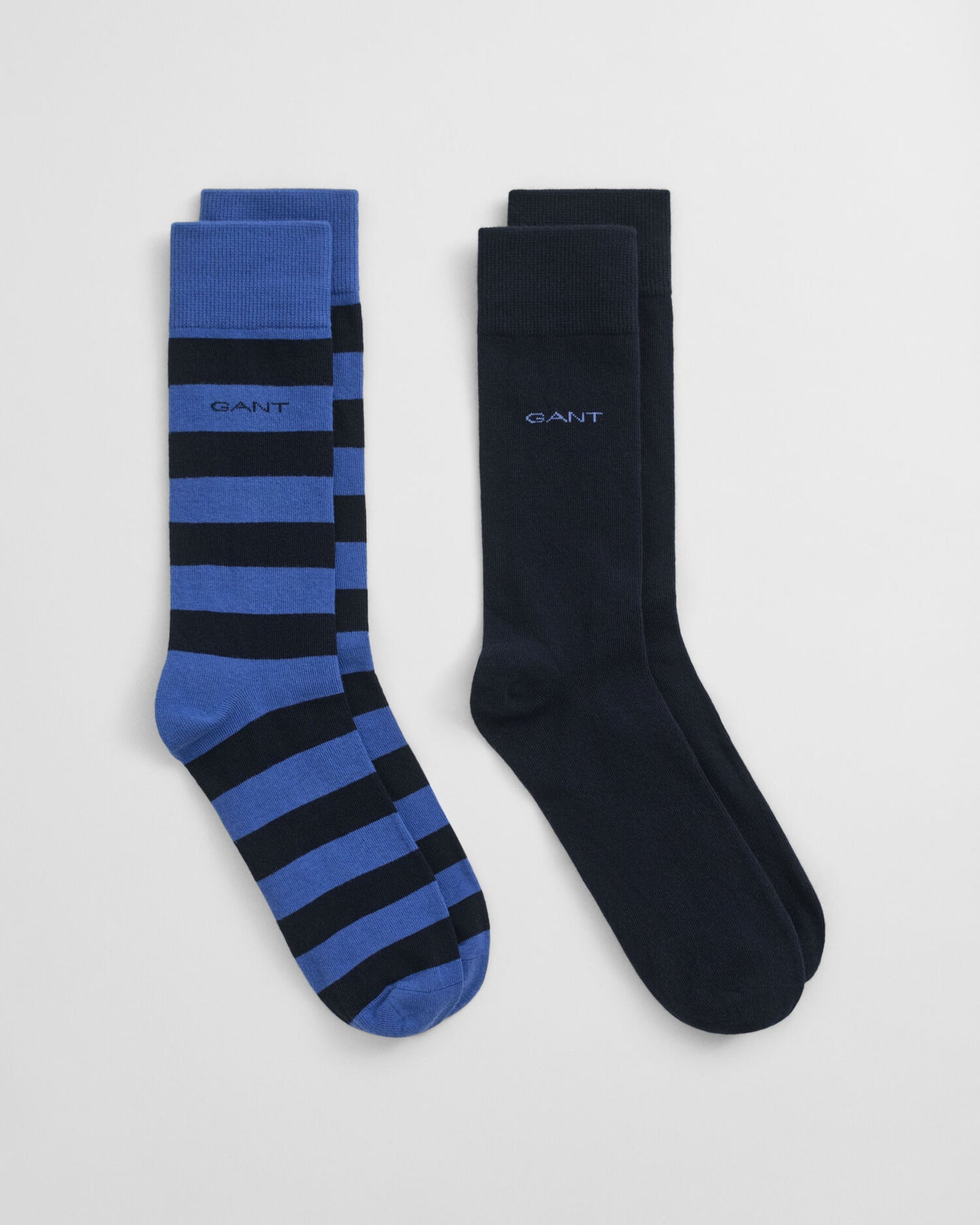 Lot de 2 paires de chaussettes unies et rayées