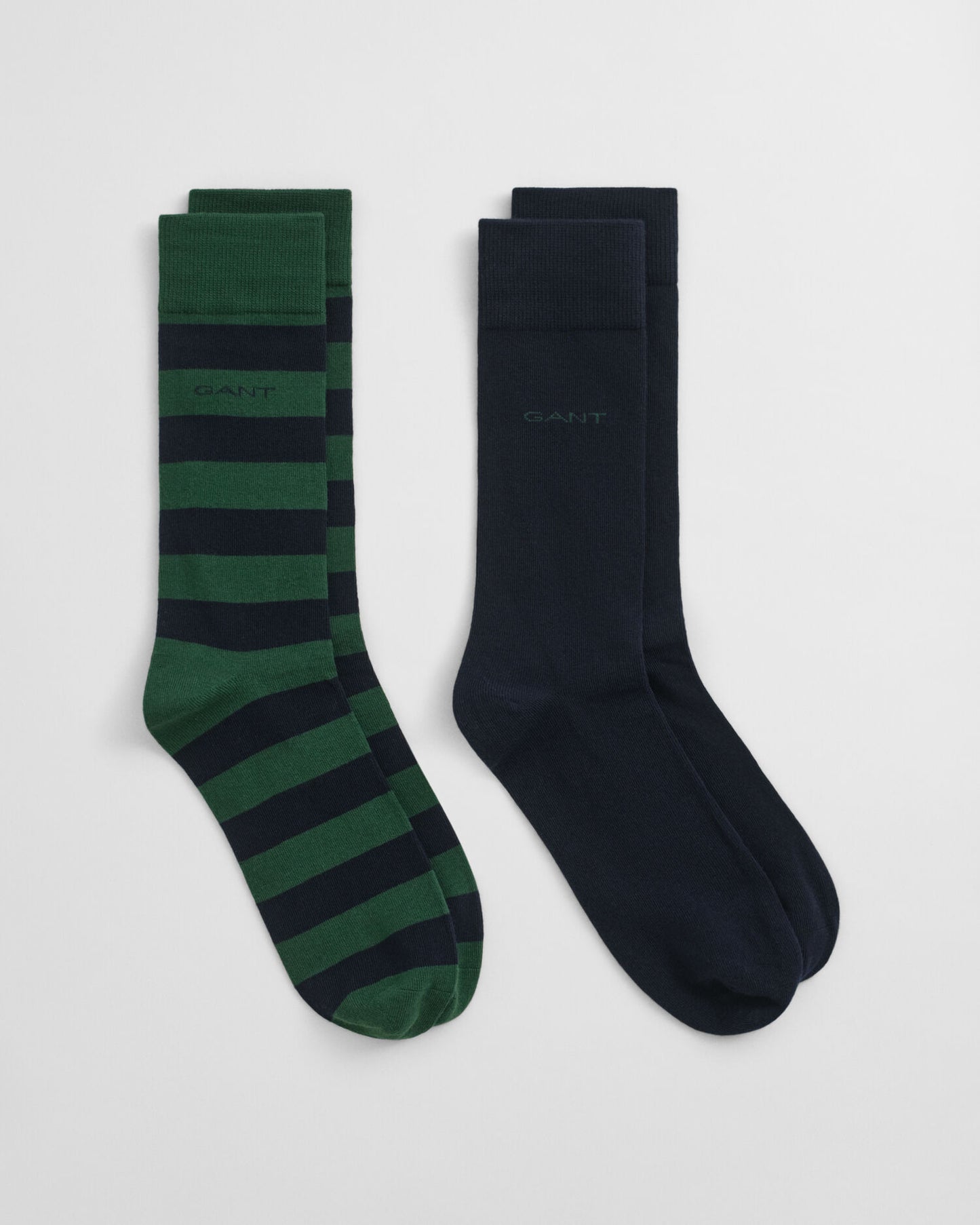 Lot de 2 paires de chaussettes unies et rayées