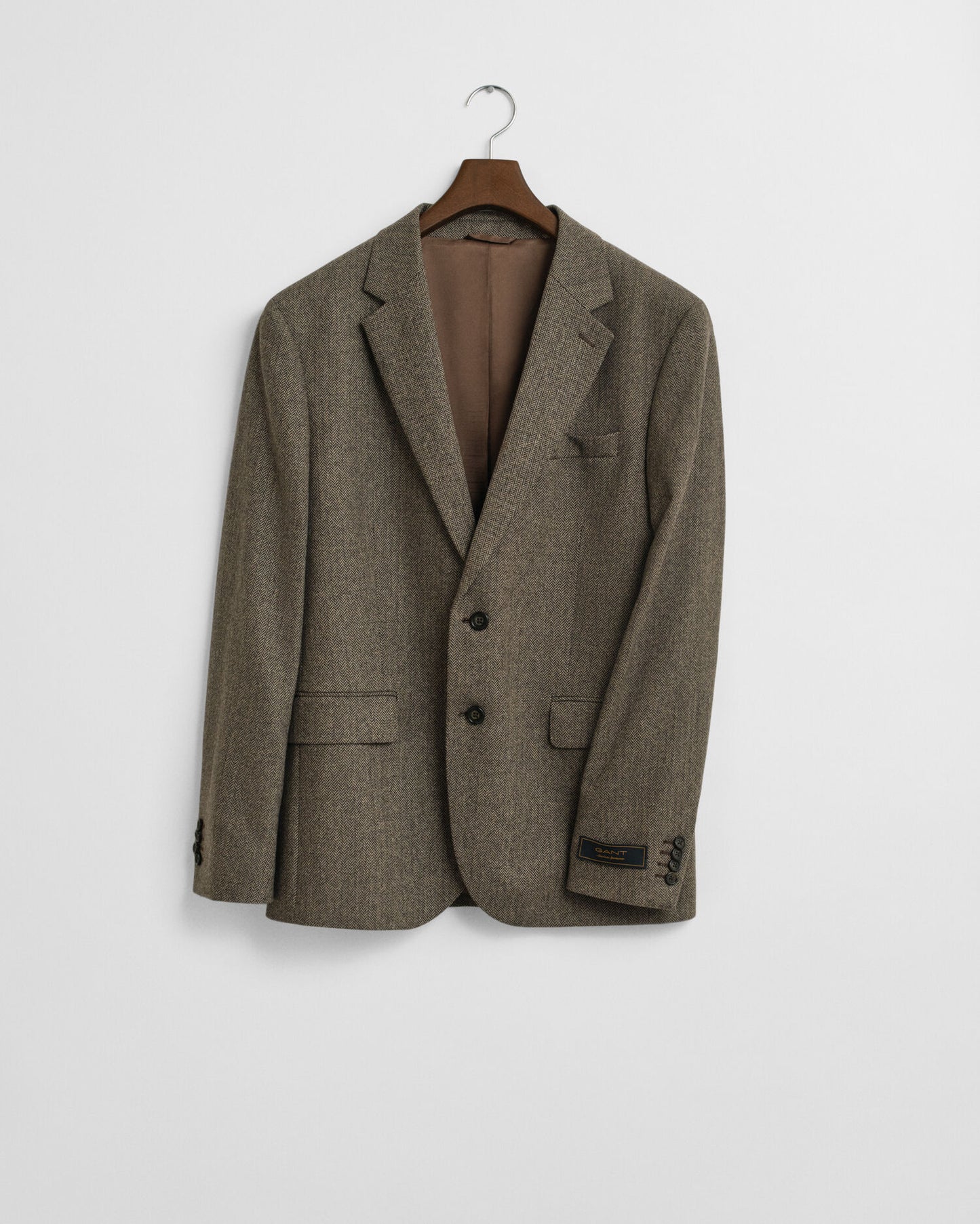 Slim Fit Flannel Herringbone Suit Jacket