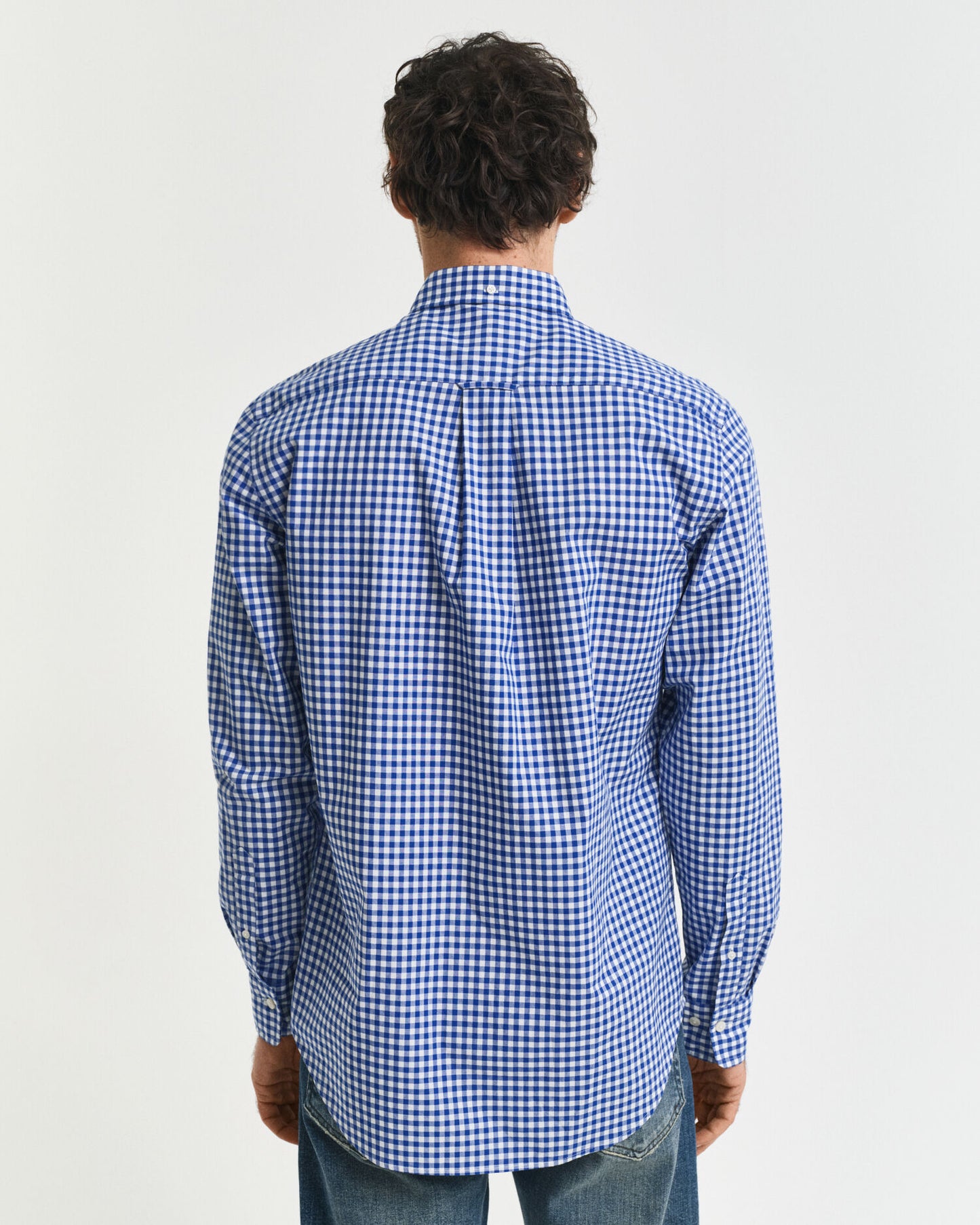 Regular Fit Klassisches Gingham Popeline Hemd