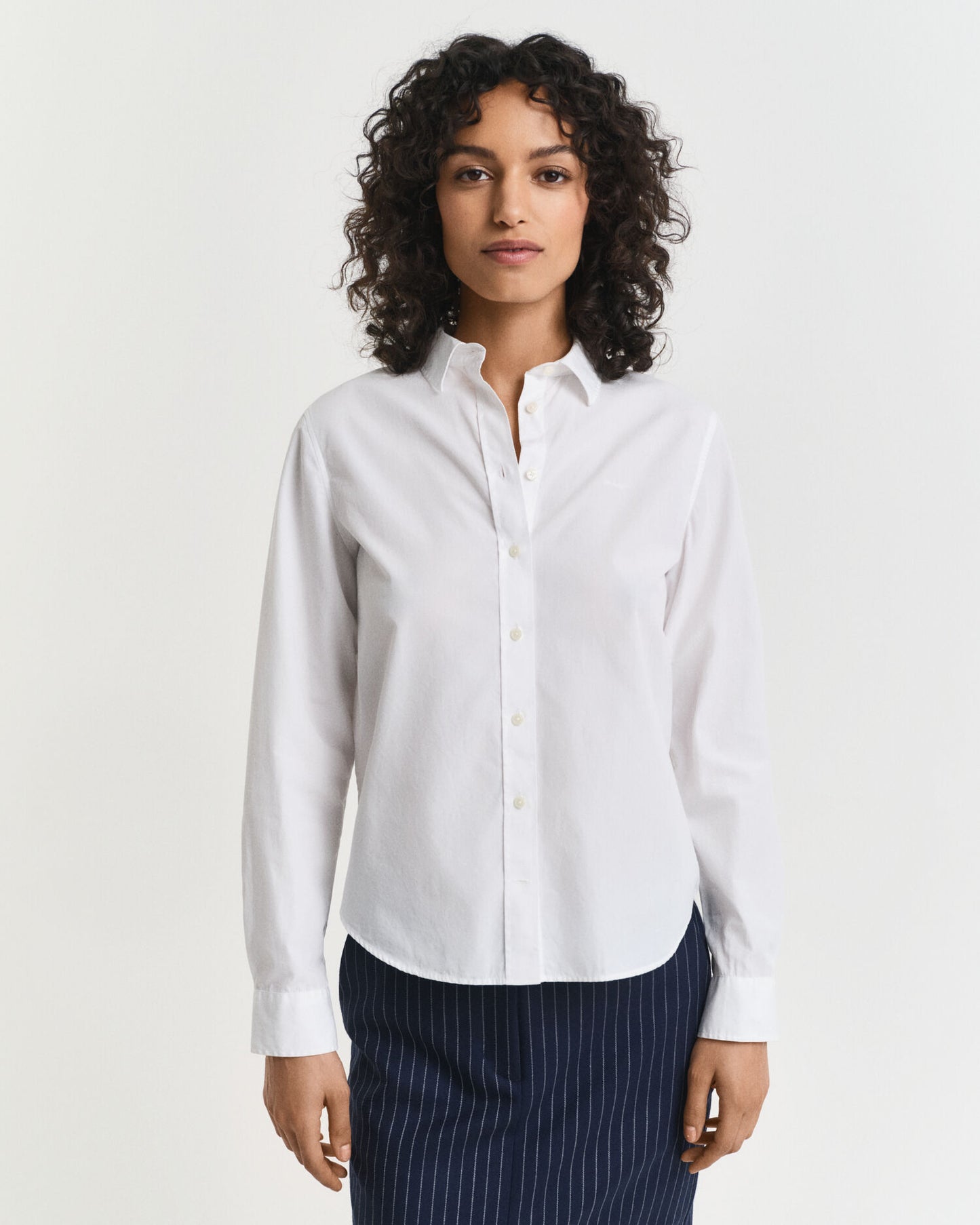 Chemise classique en popeline coupe droite