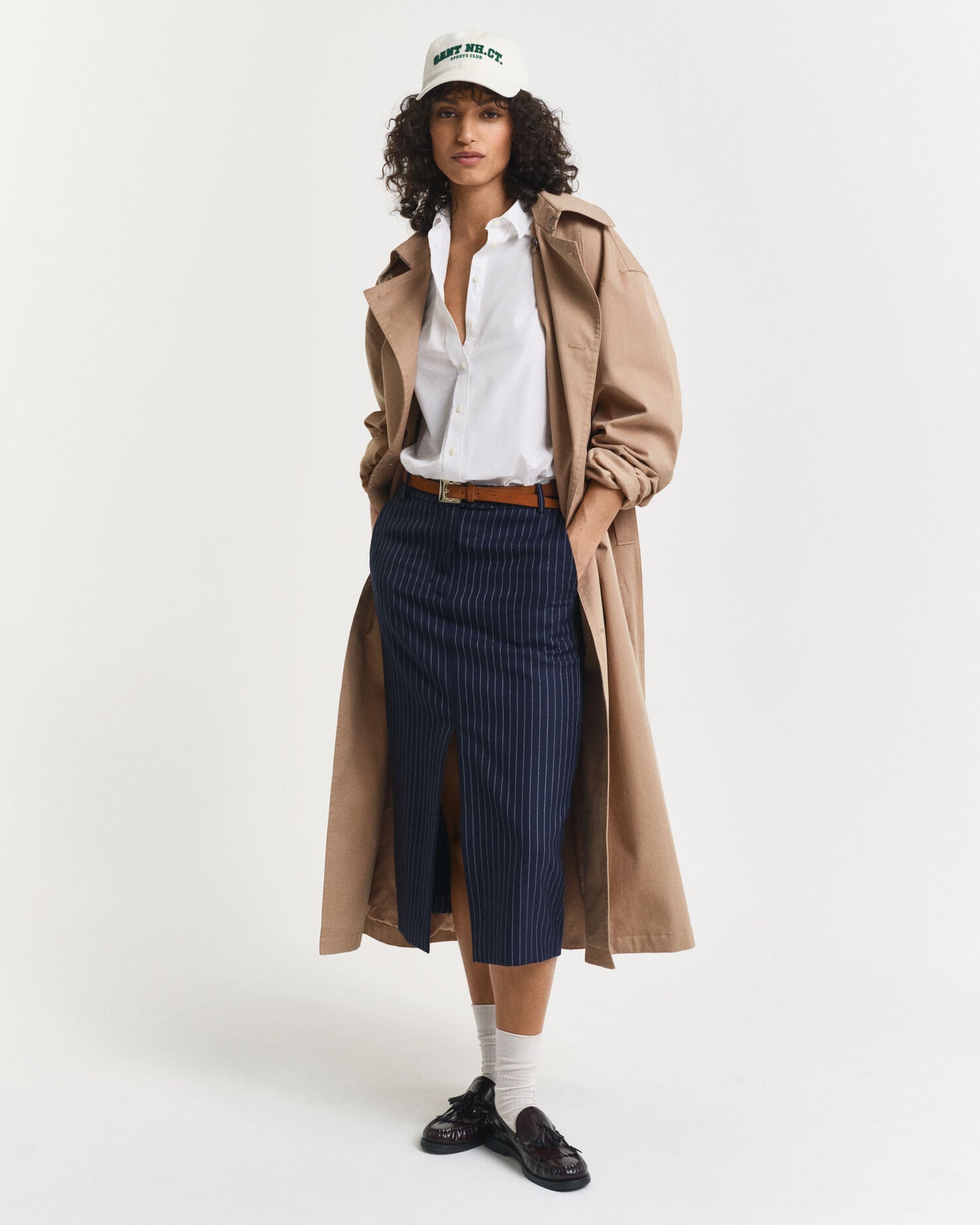 Chemise classique en popeline coupe droite
