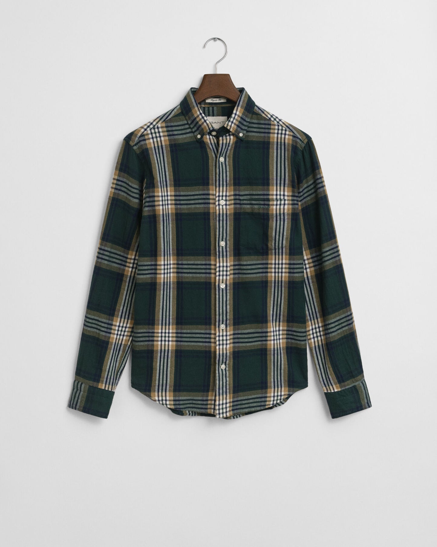 Chemise en flanelle à carreaux coupe droite