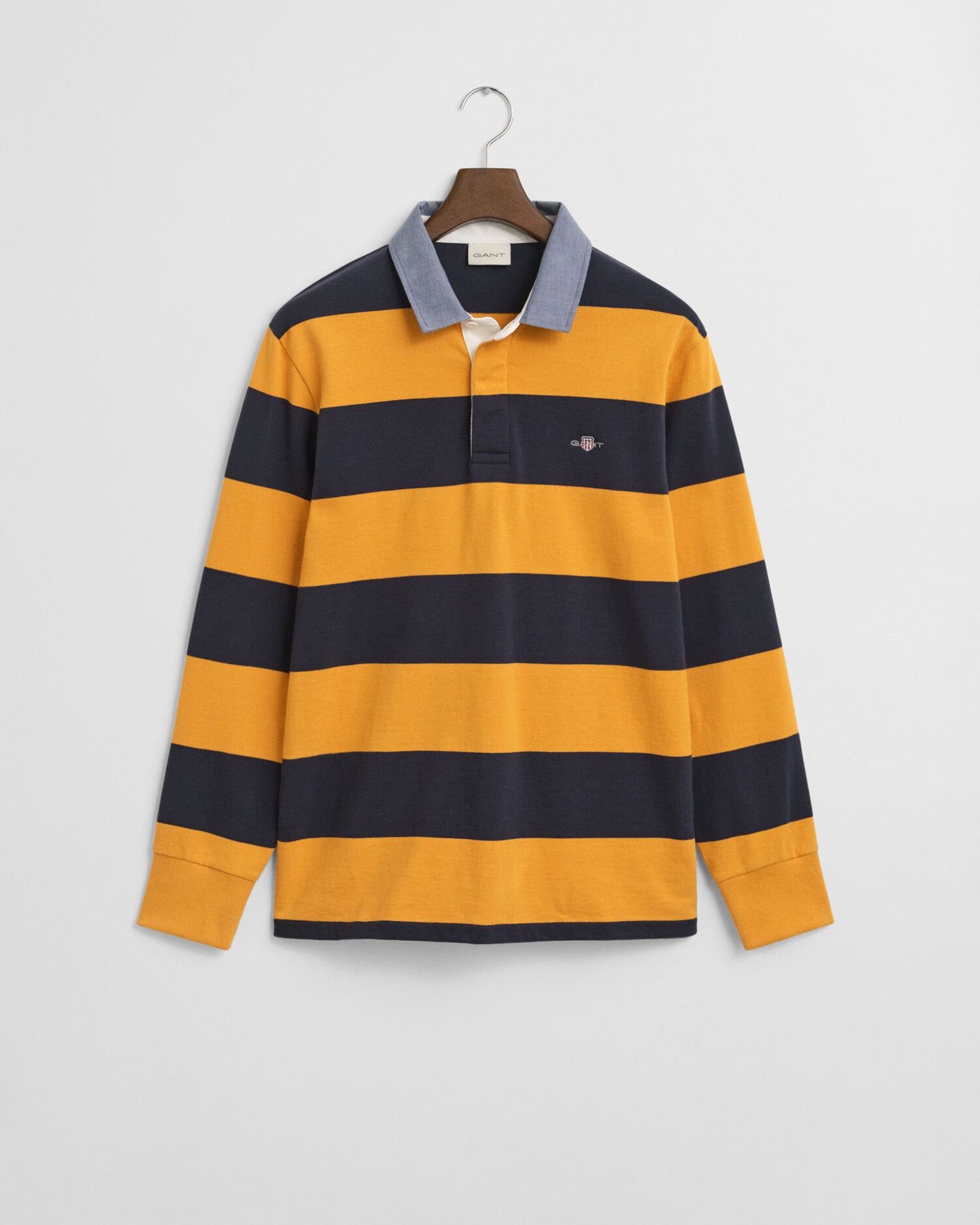 Gestreiftes Heavy Rugger mit Chambray-Kragen