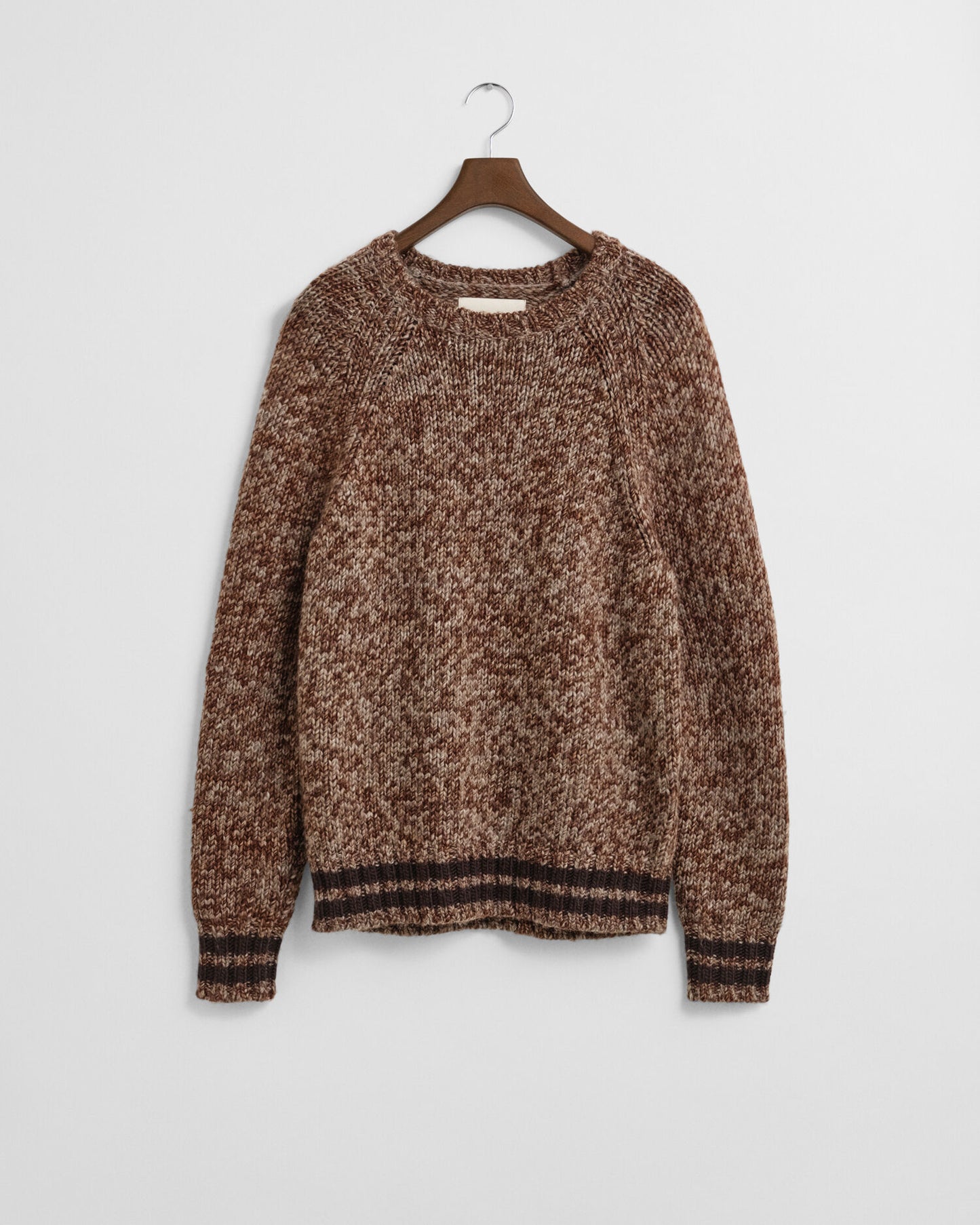 Meliertes Crewneck-Sweatshirt aus Wolle