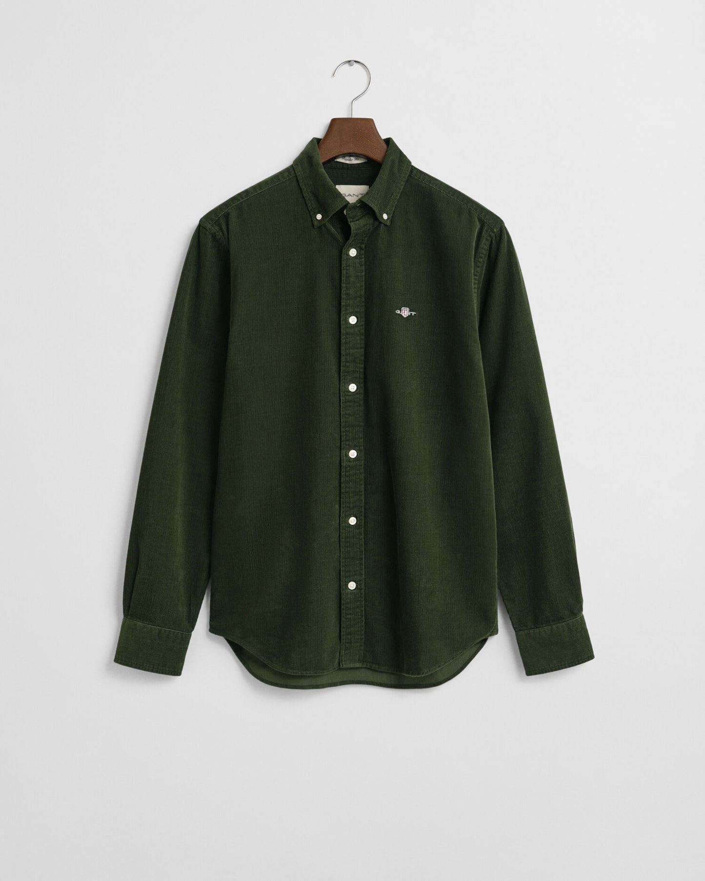Chemise en velours côtelé de coton coupe droite
