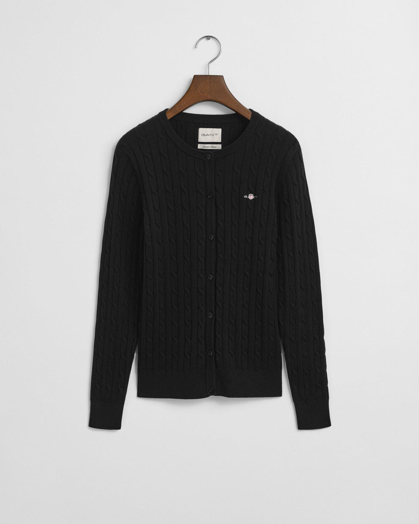 Cardigan en maille torsadée de coton stretch