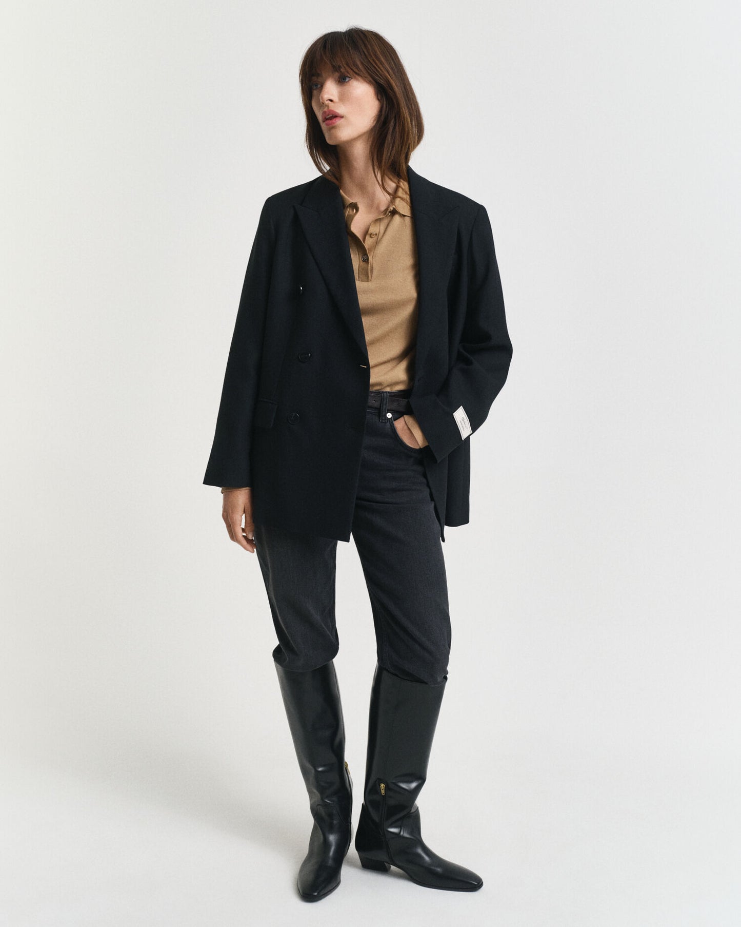 Polo à manches longues boutonné sans coutures