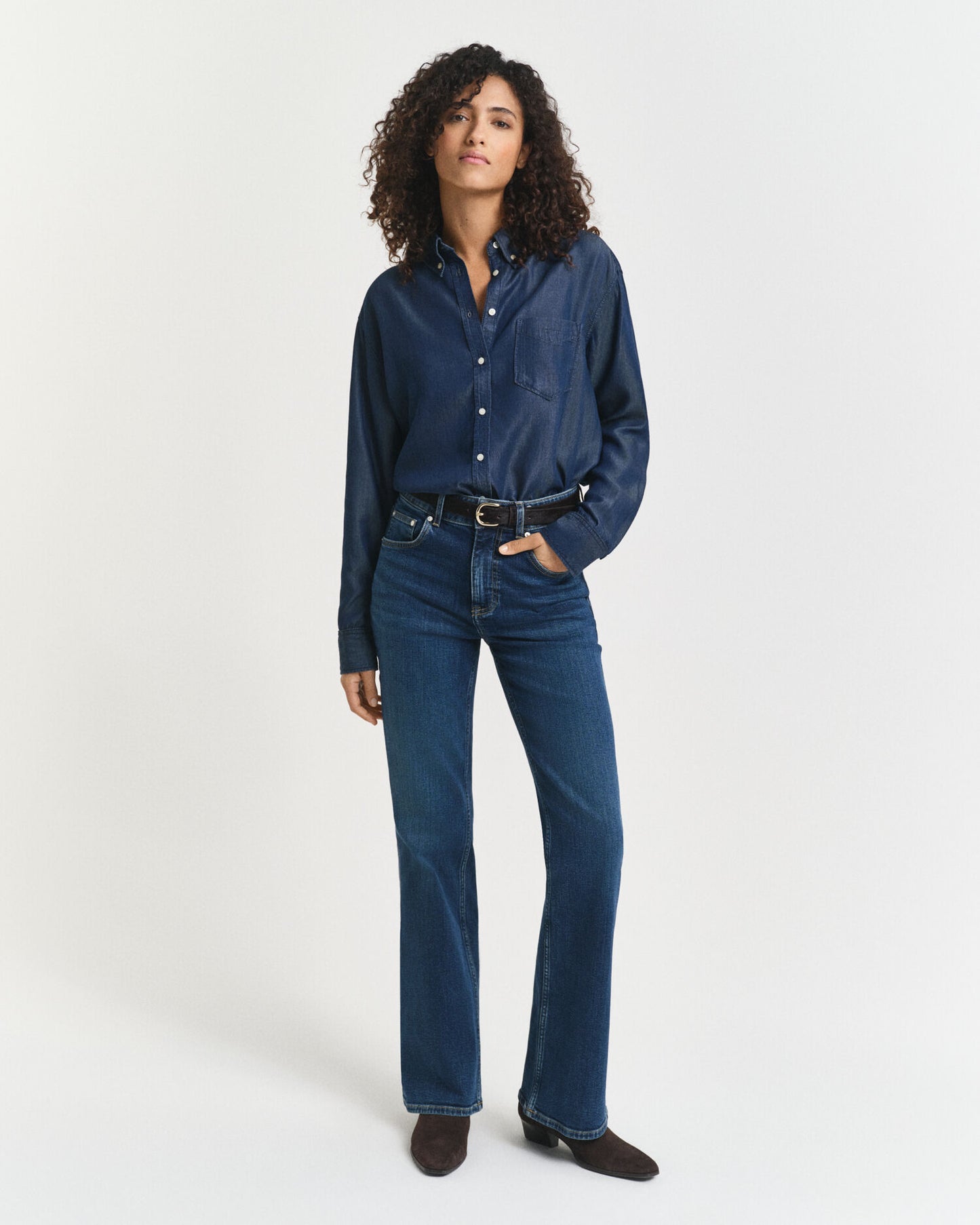 Hemd aus Indigo-Baumwolle (Relaxed Fit)