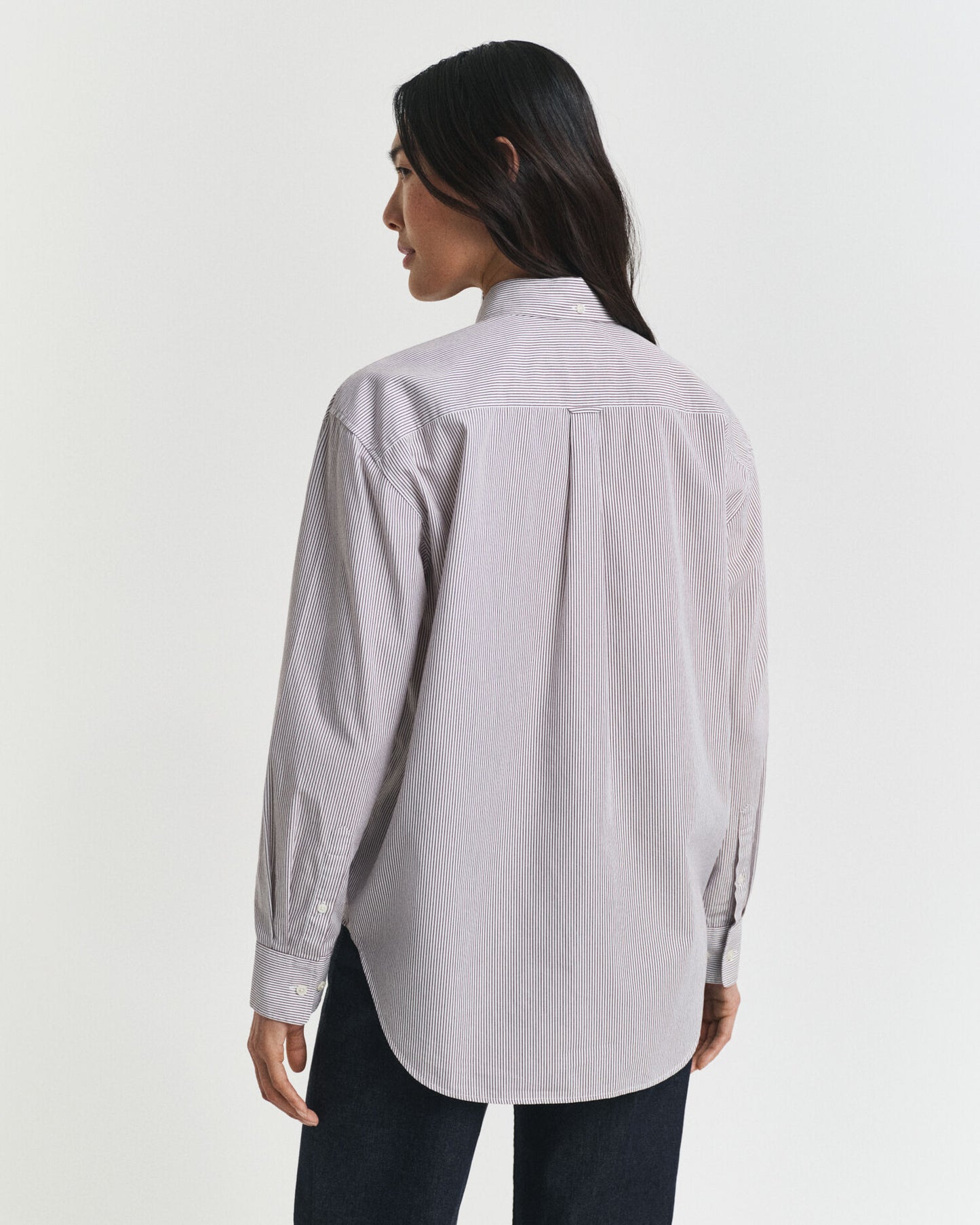 Chemise en popeline classique décontractée à motifs