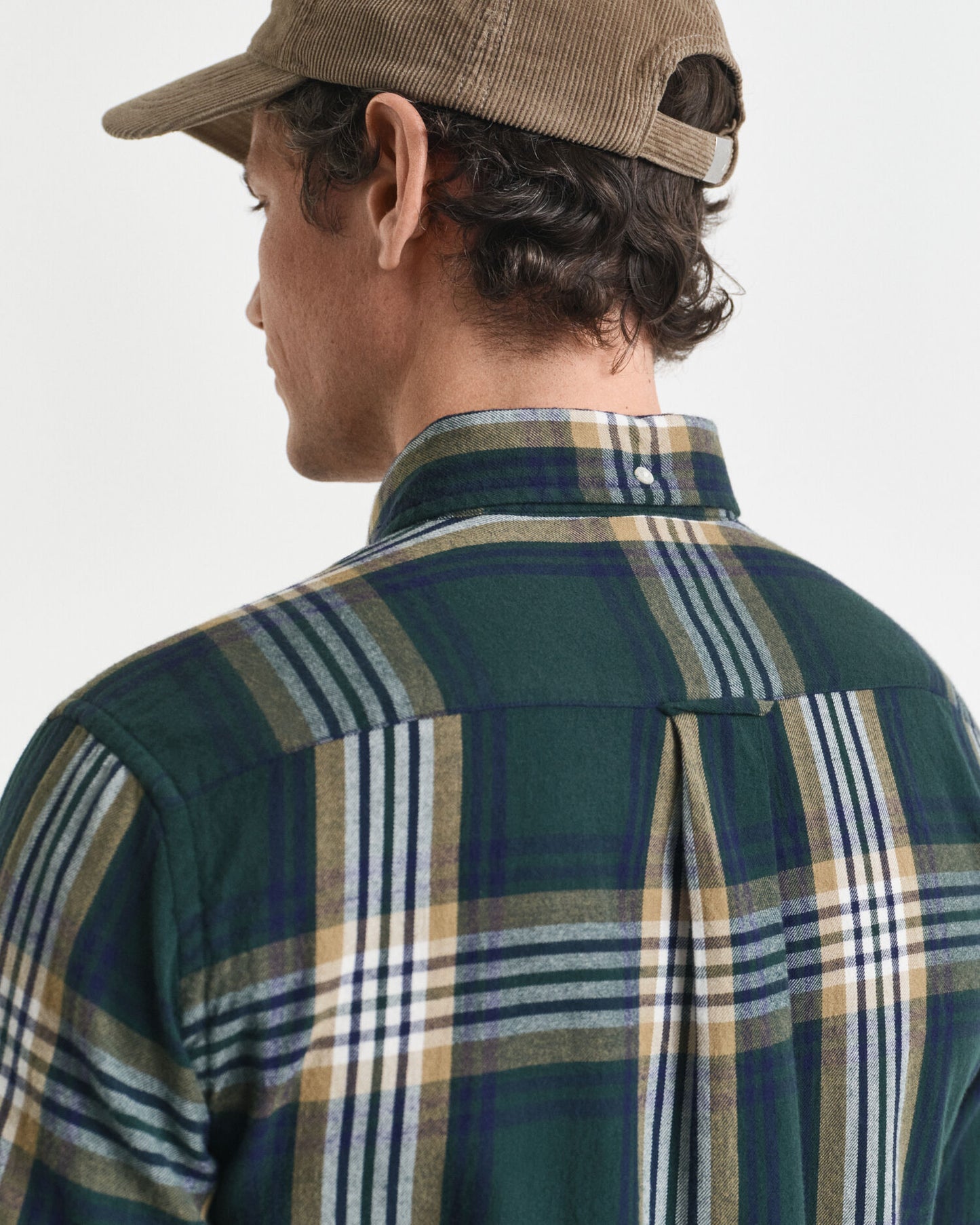 Chemise en flanelle à carreaux coupe droite