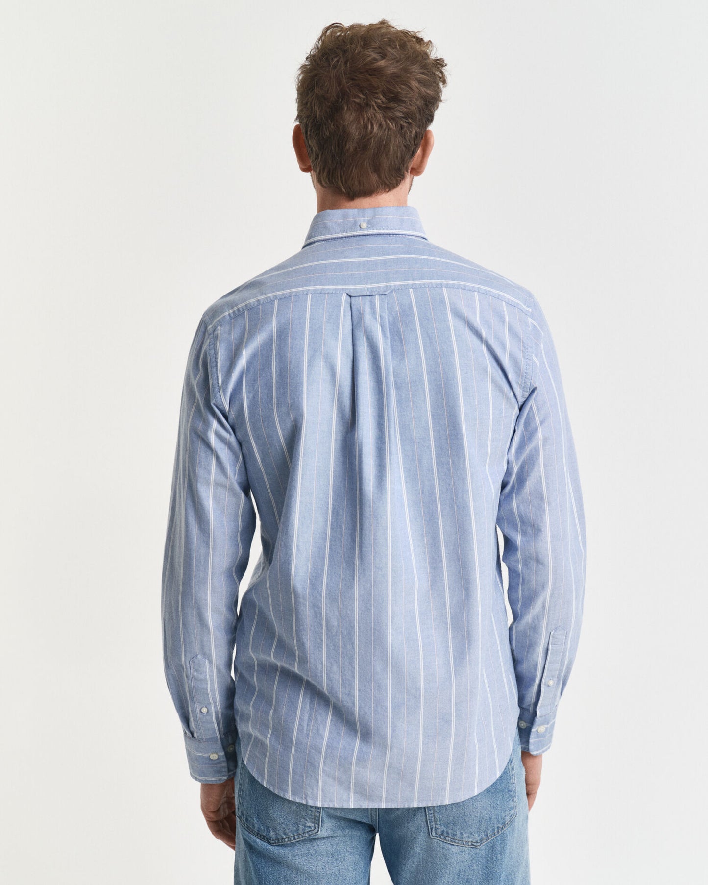 Chemise Oxford classique rayée coupe droite