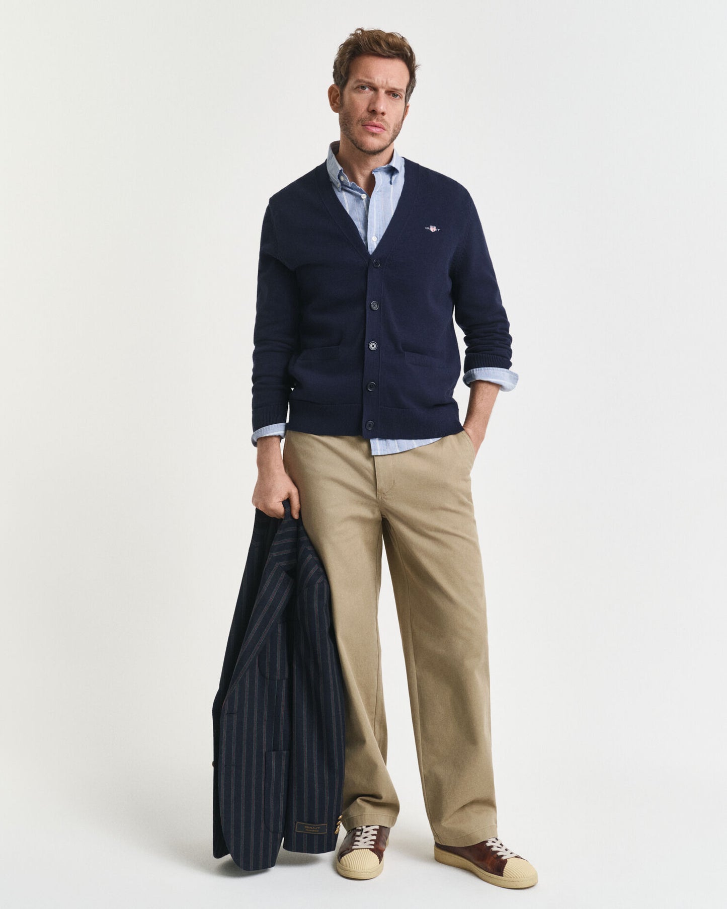 Legere Baumwollstrickjacke