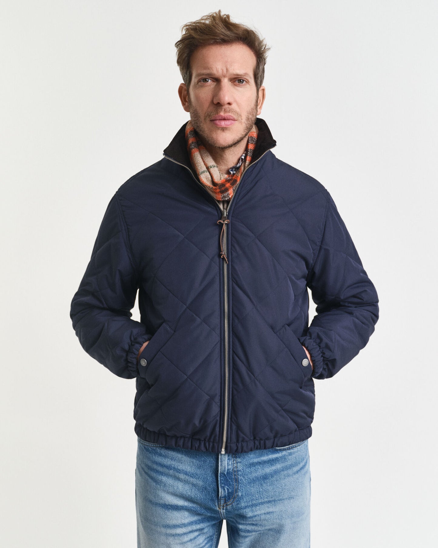 Veste à col montant réversible