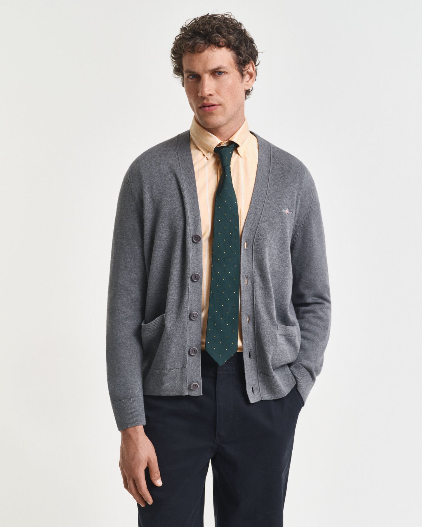 Legere Baumwollstrickjacke