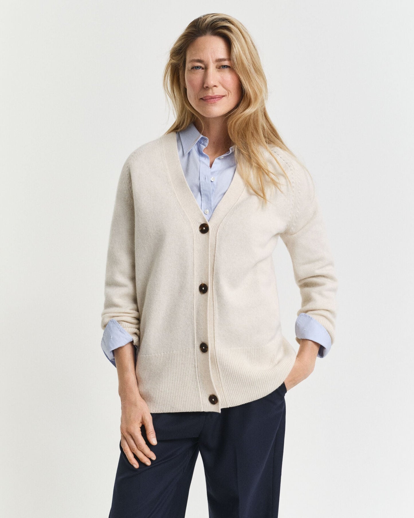 Cardigan en Laine et Cachemire Mélangés