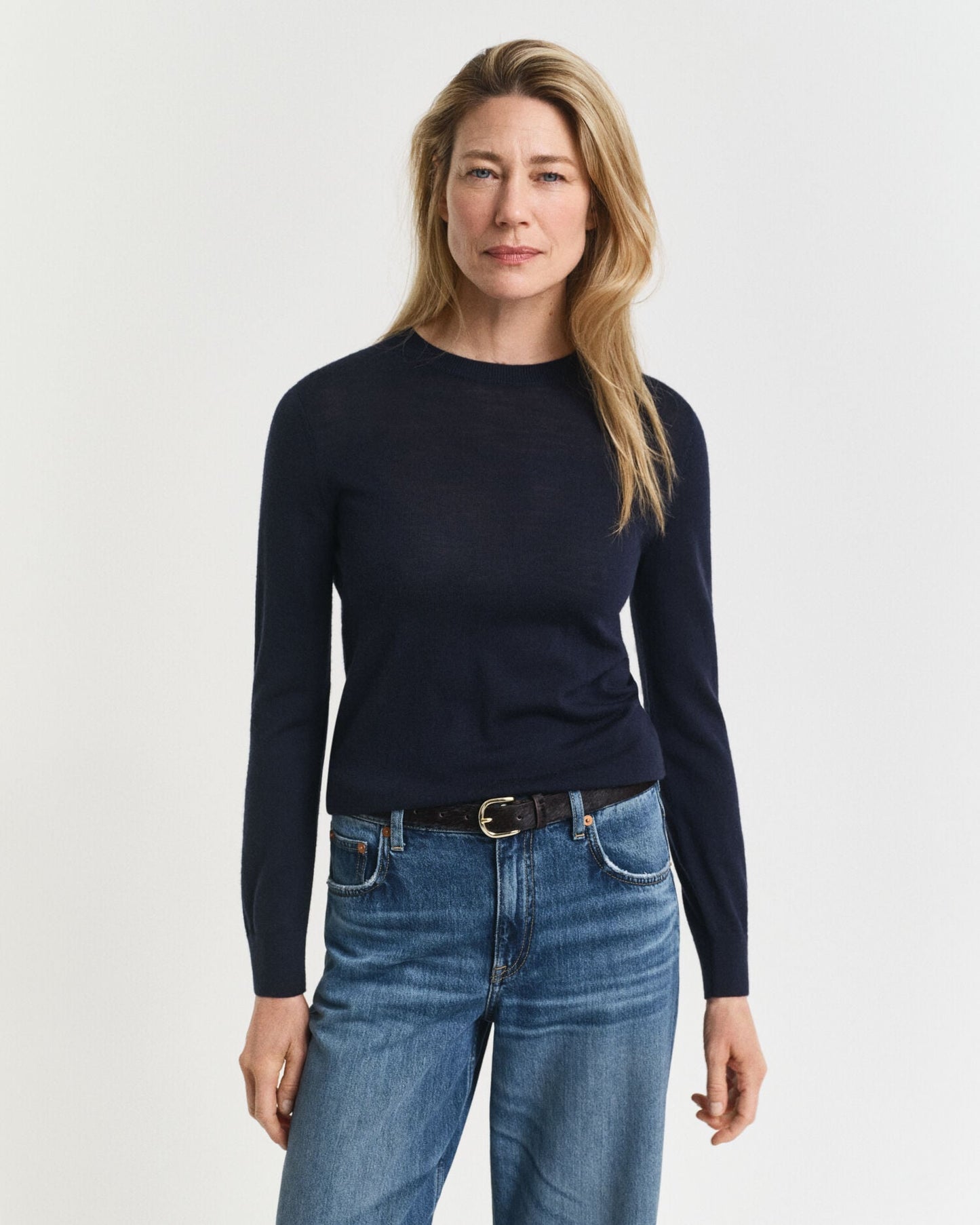 Pullover aus extrafeiner Merinowolle mit Rundhalsausschnitt