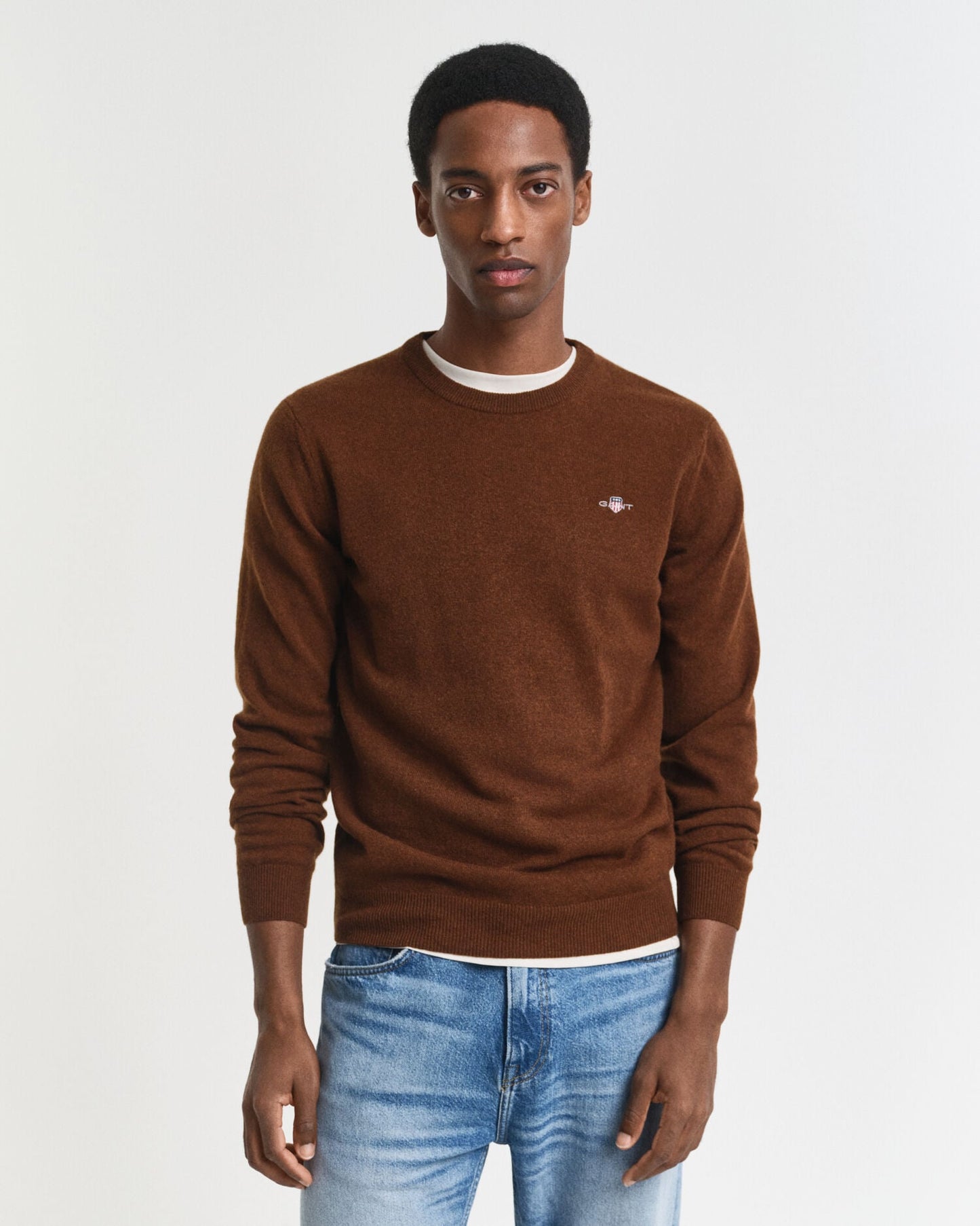 Pullover mit Rundhalsausschnitt aus superfeiner Lammwolle