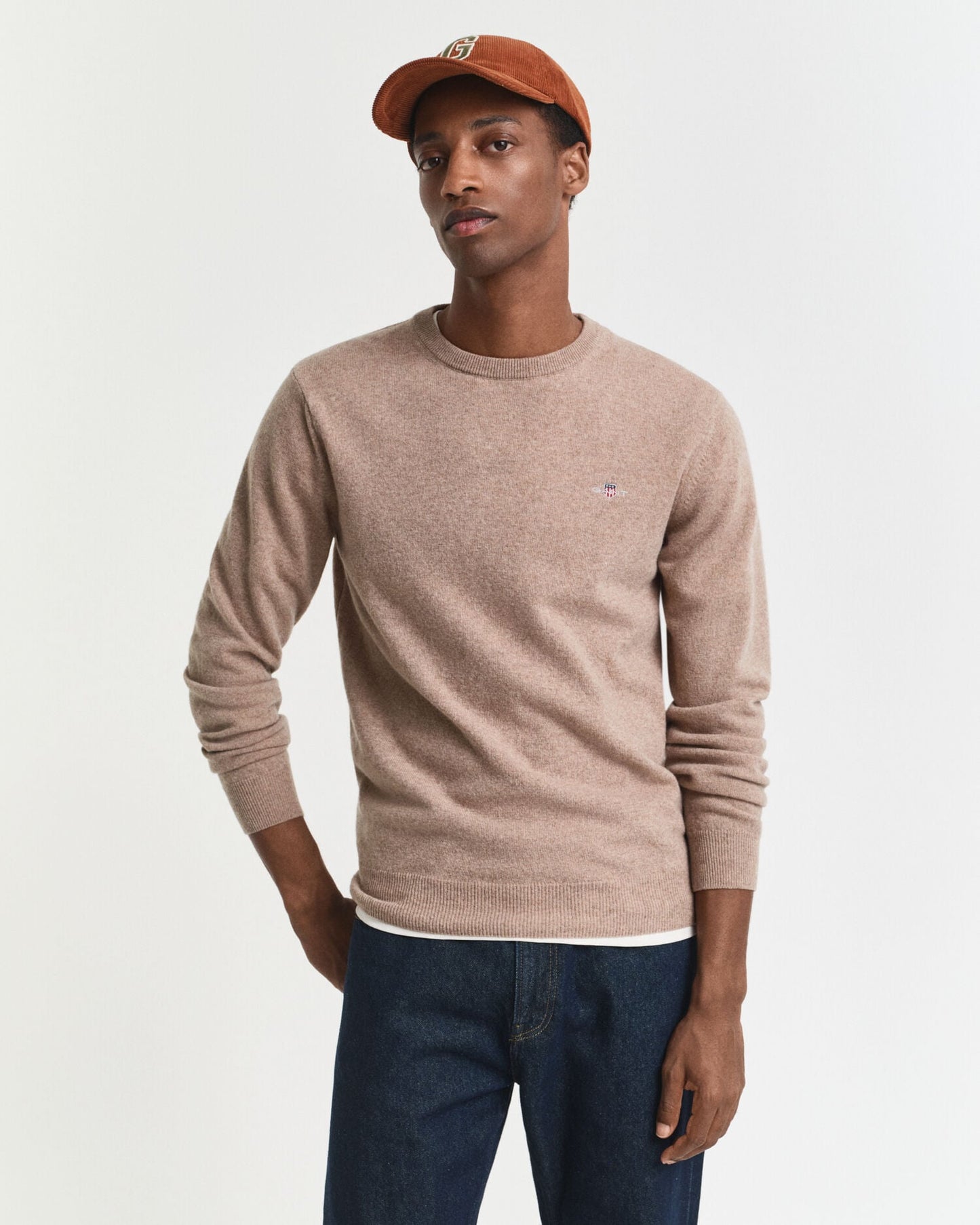 Pullover mit Rundhalsausschnitt aus superfeiner Lammwolle