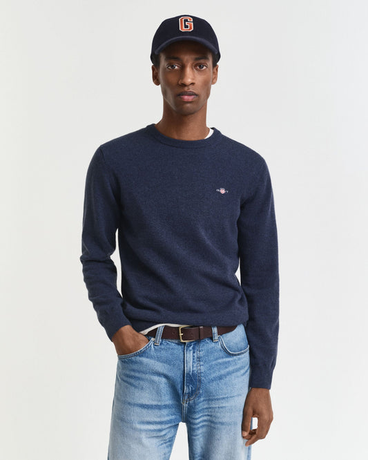 Pullover aus superfeiner Lammwolle mit Rundhalsausschnitt