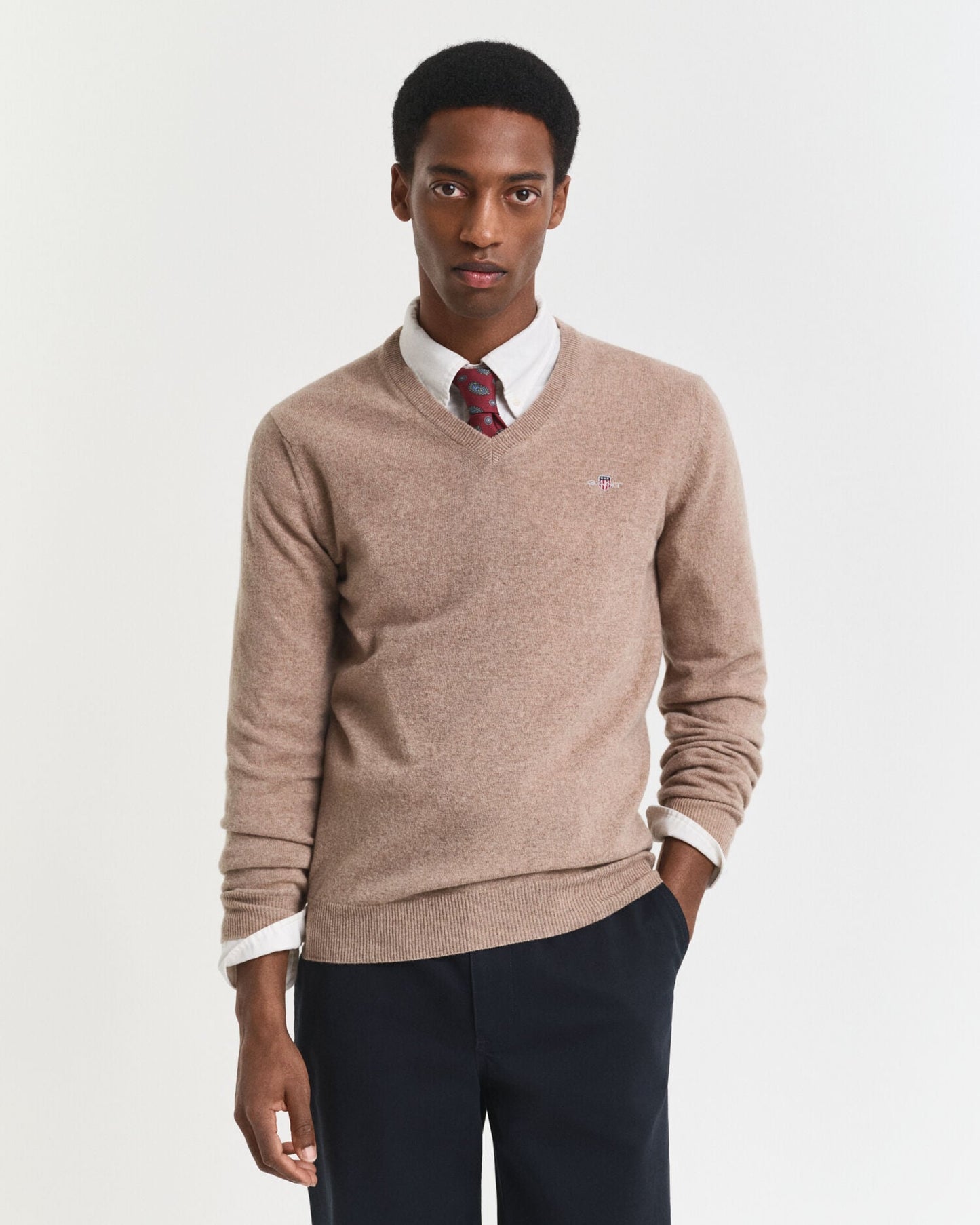 Feinster Lambswool V-Pullover