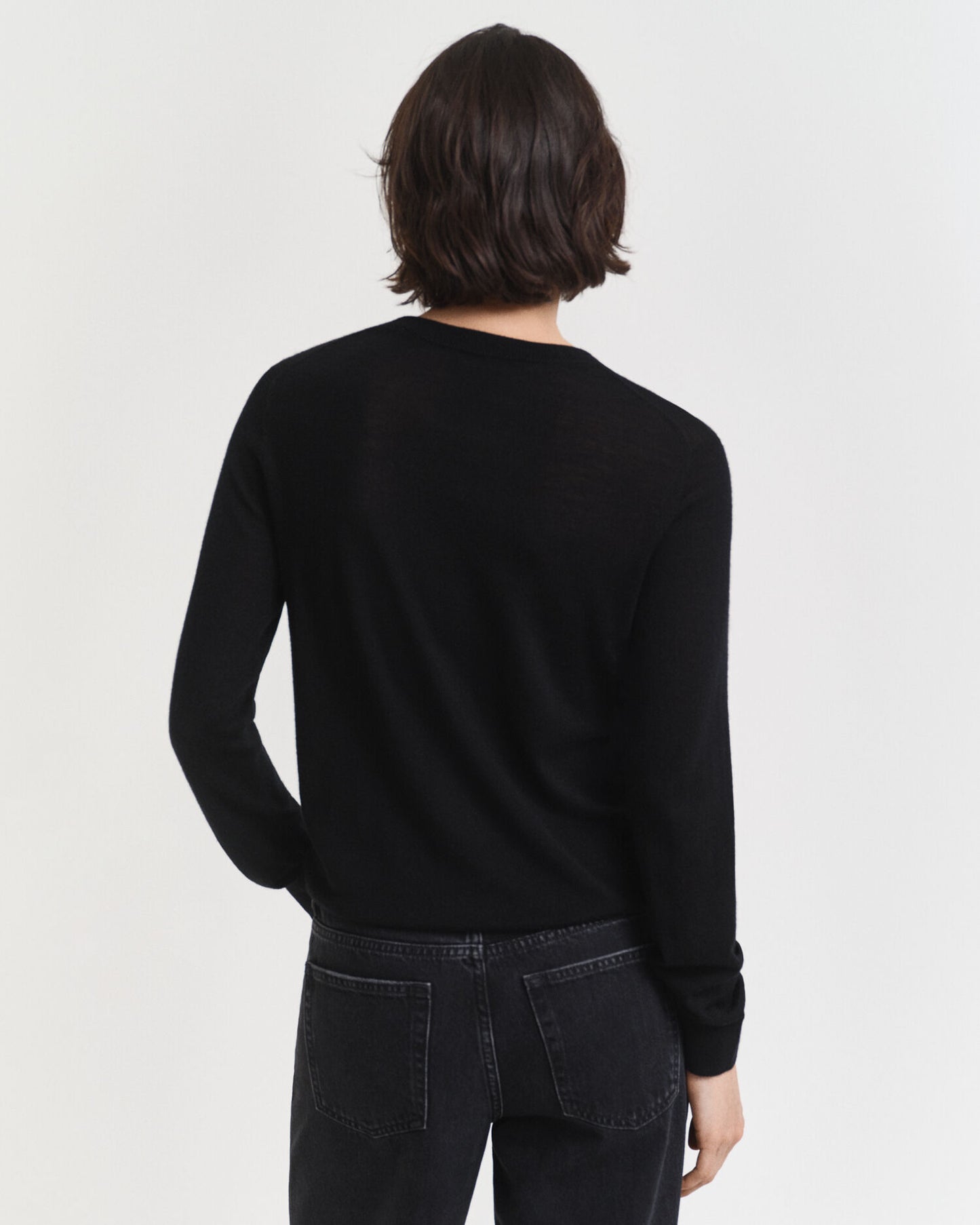 Pullover aus extrafeiner Merinowolle mit Rundhalsausschnitt