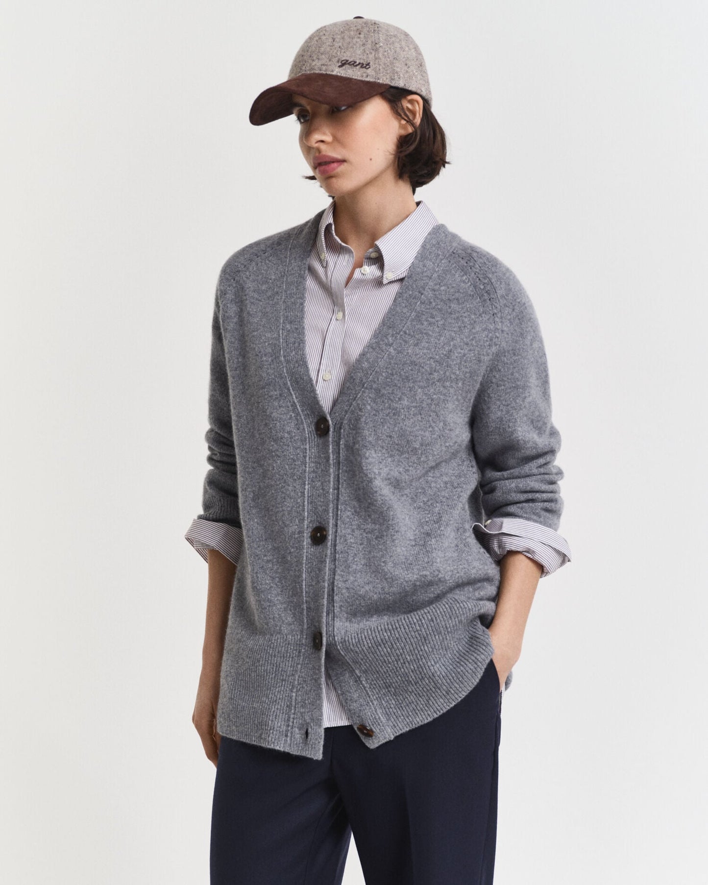 Cardigan en Laine et Cachemire Mélangés
