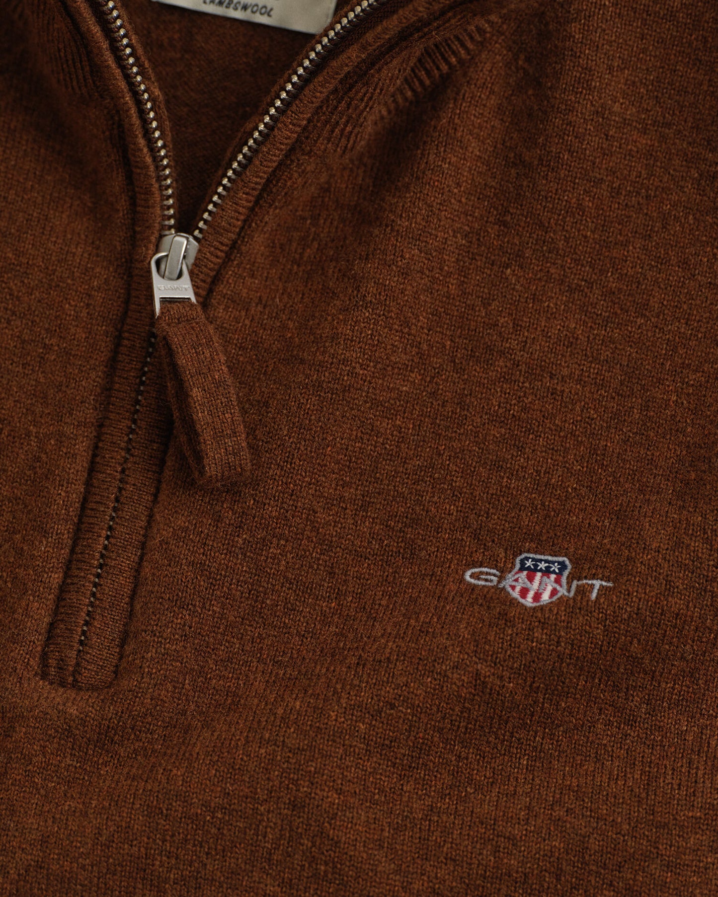 Pull demi-zippé en agneau super fin