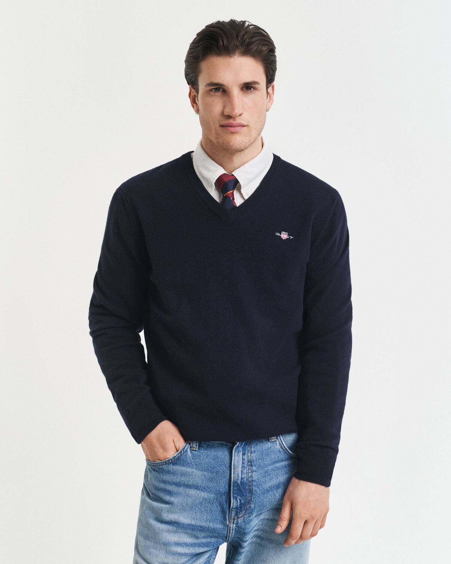 Feinster Lambswool V-Pullover