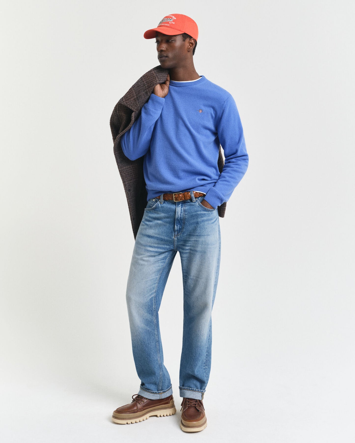 Pull col rond en laine d'agneau super fine