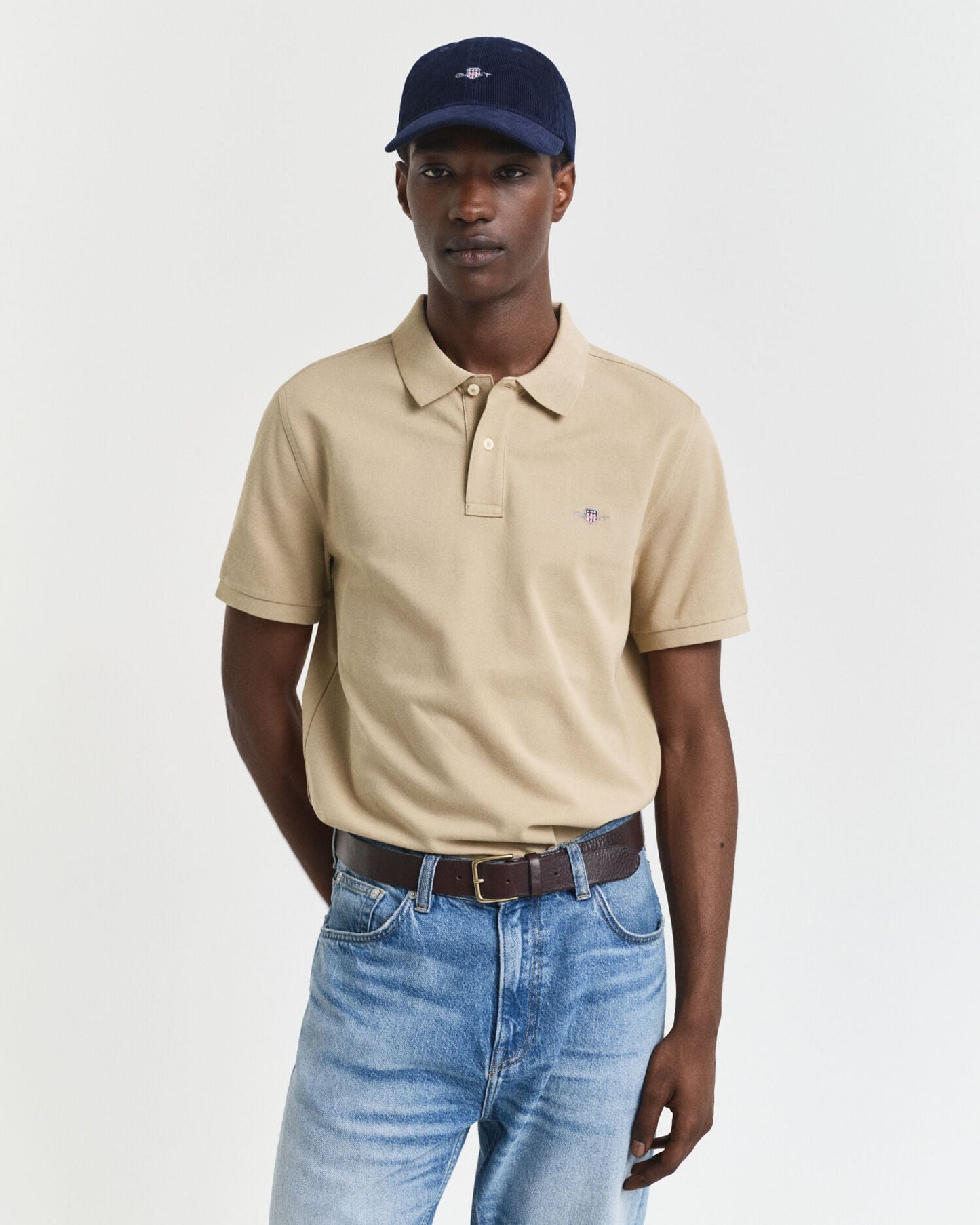 Polo en piqué coupe droite à écusson