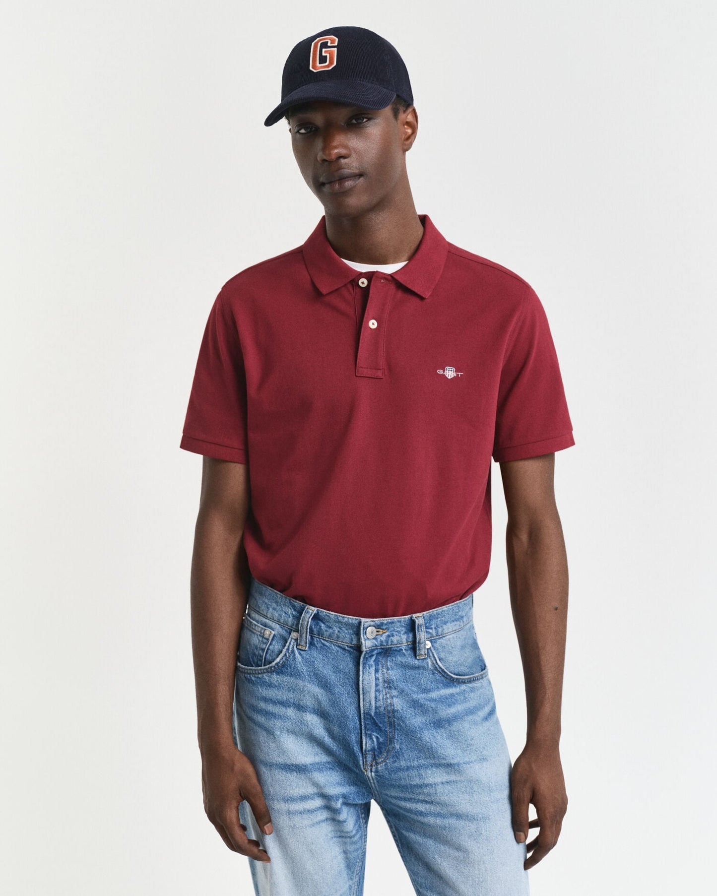 Polo en piqué coupe droite à écusson