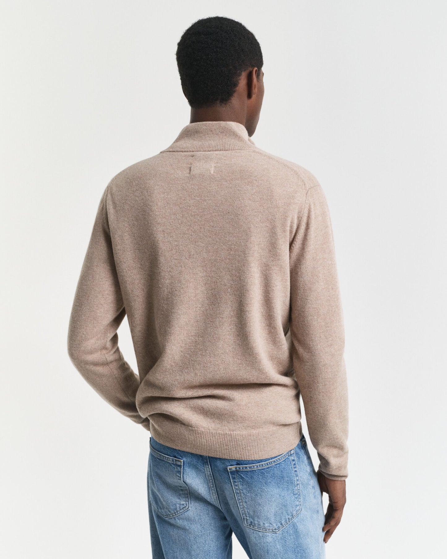 Pull demi-zip en lambswool superfine