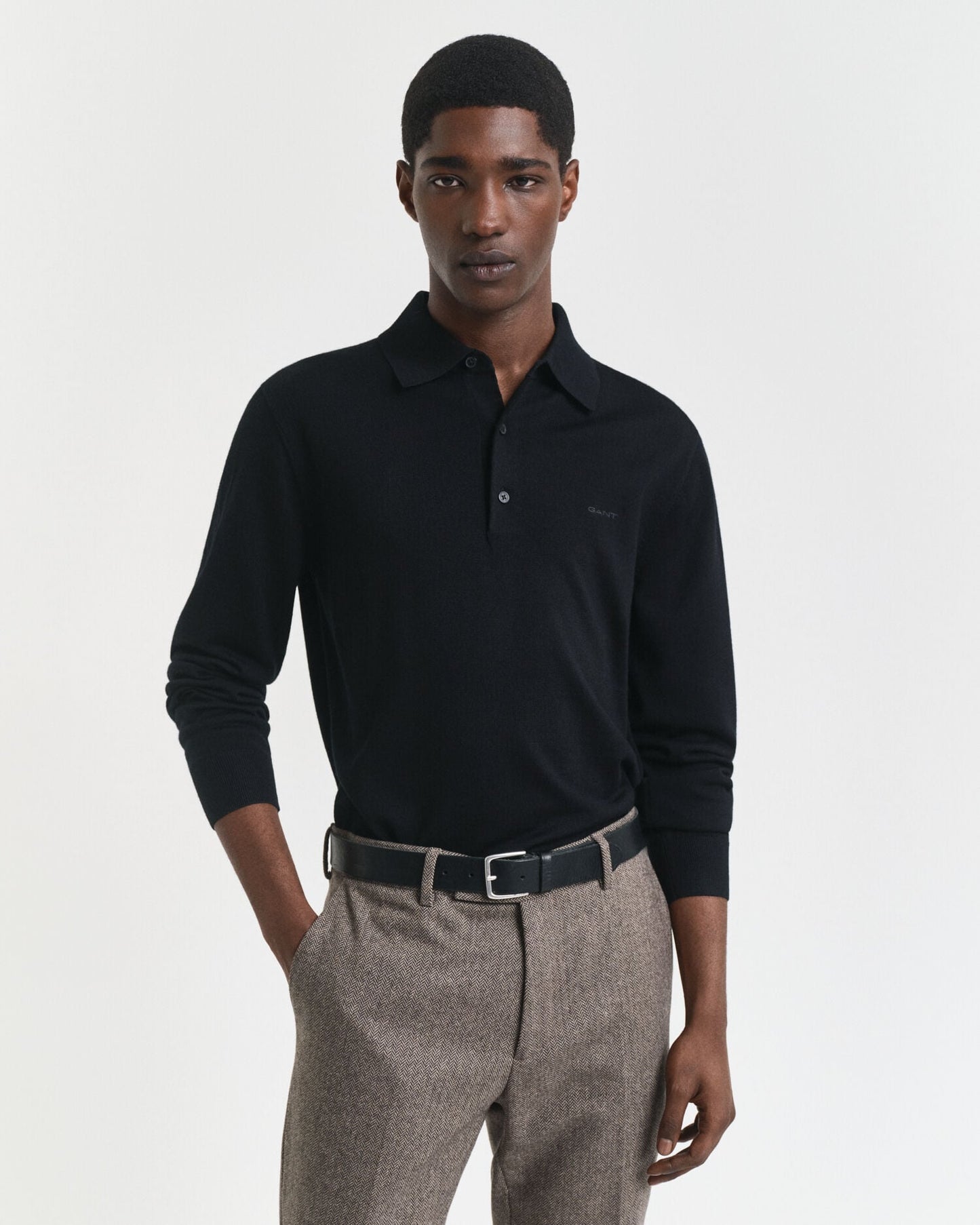 Polo en laine mérinos extrafine