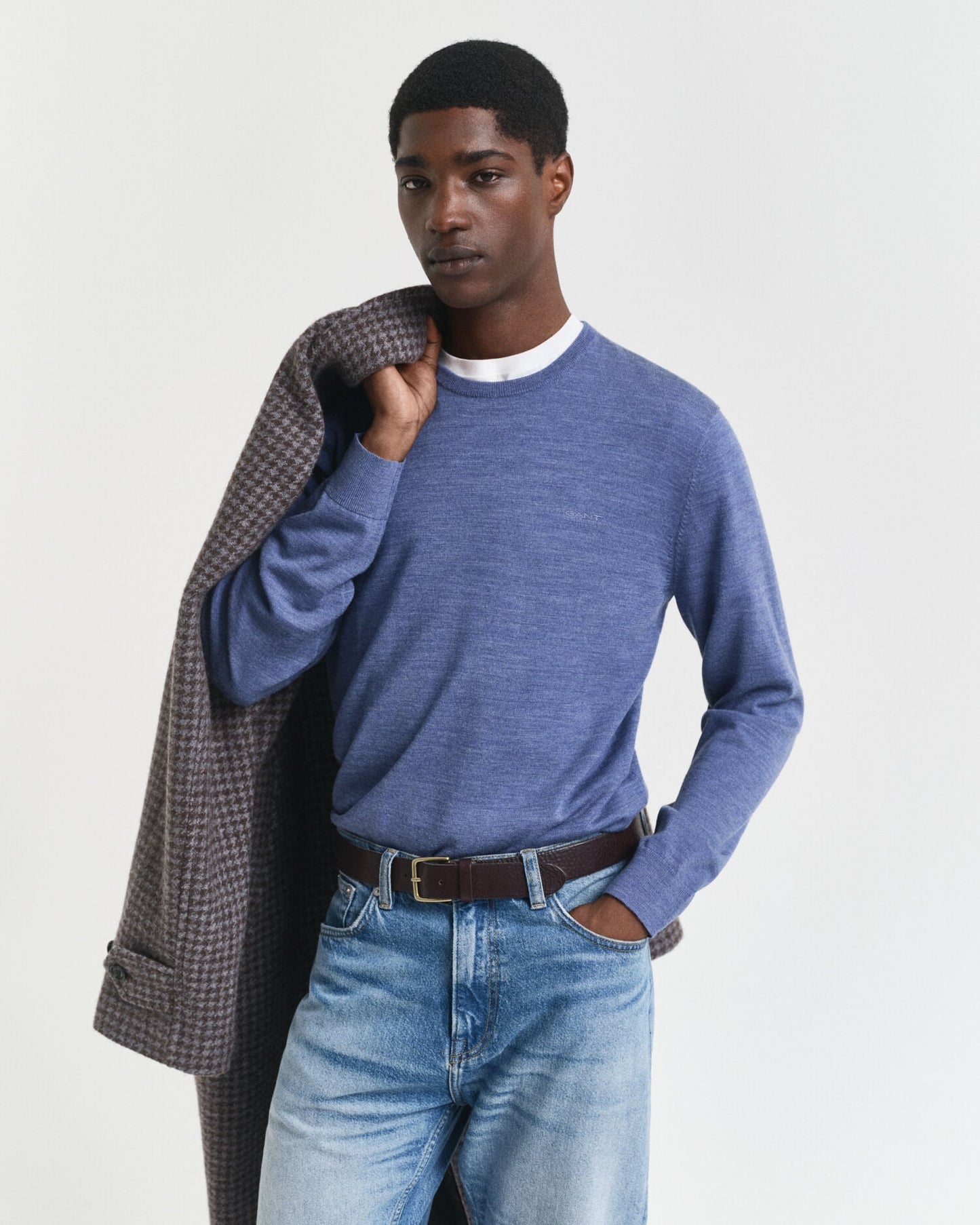Pull ras du cou en laine mérinos extra fine